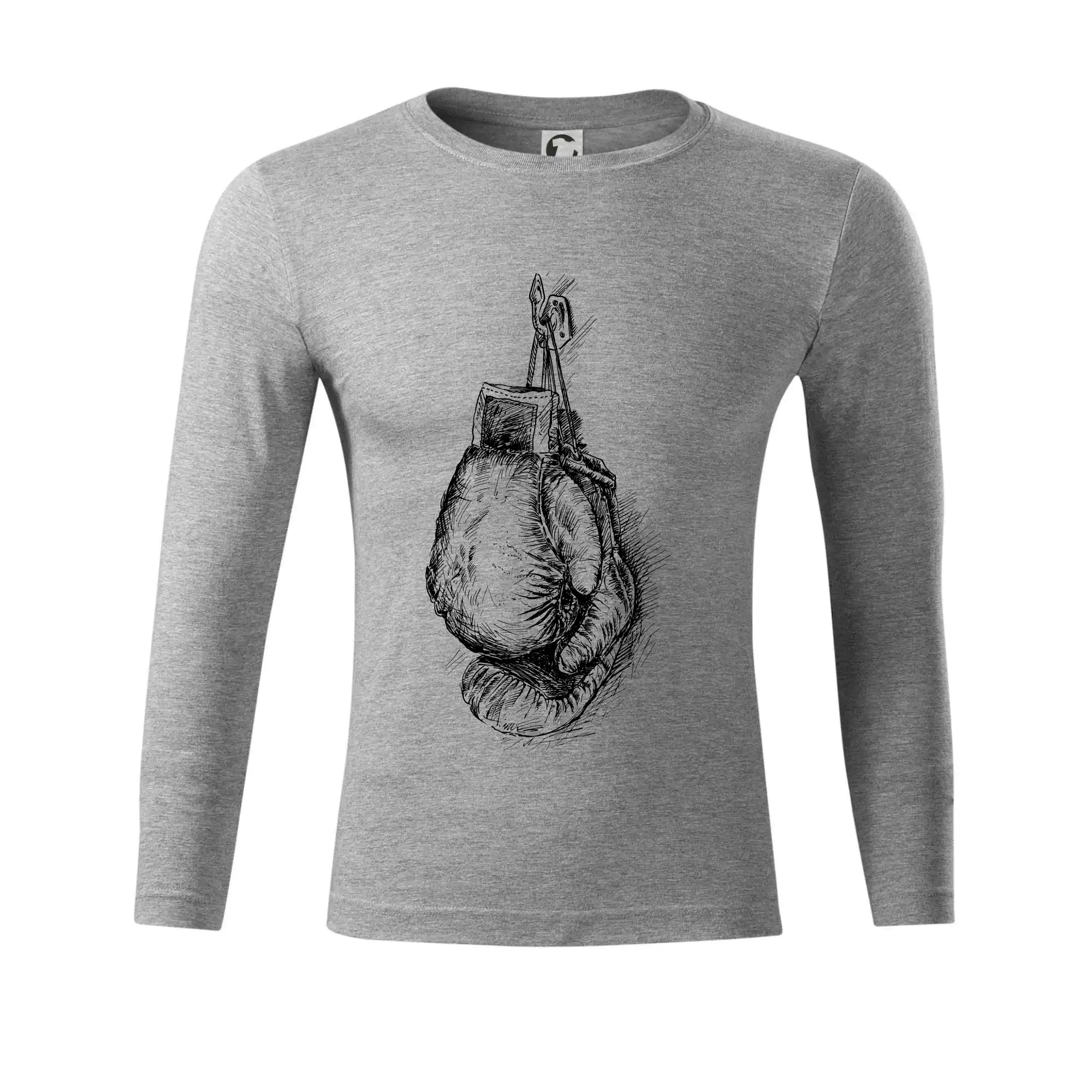 Tričká na box - Boxerské rukavice kreslené na výšku - Tričko Progress s dlhým rukávom