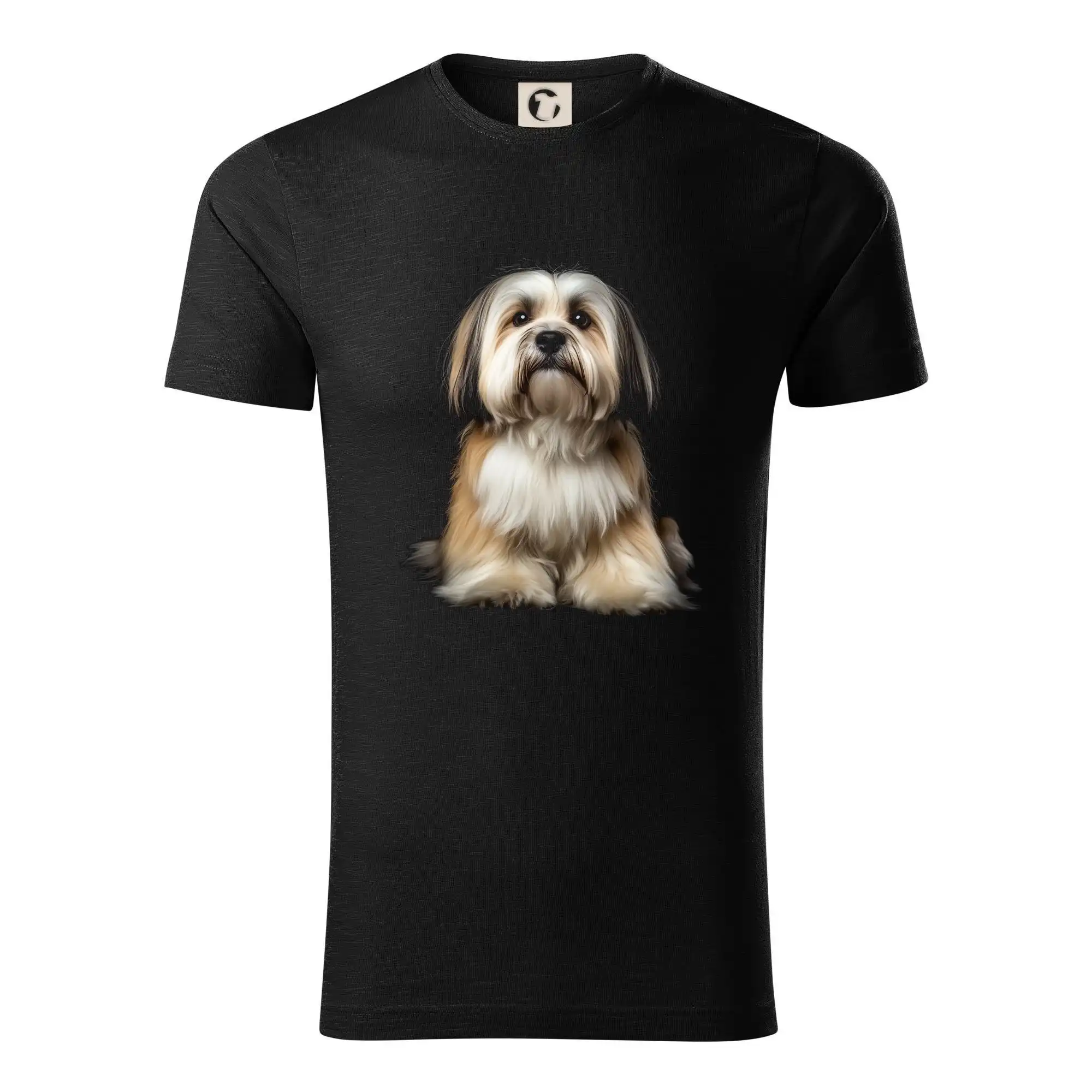 Ostatné psie plemená - Lhasa Apso čierna fotka - Tričko z organickej bavlny