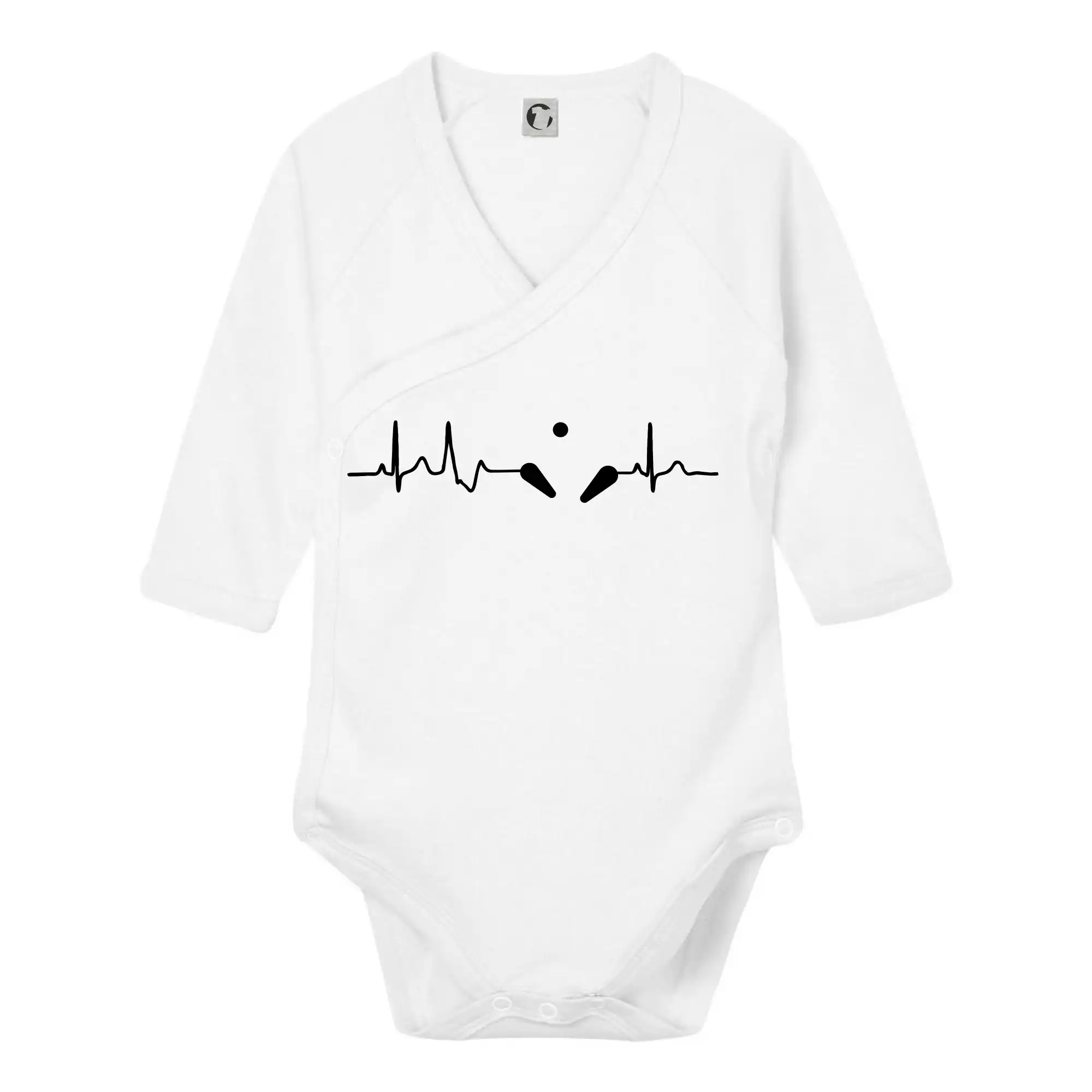 Hobby tričká - Pinball EKG - Body zavinovacie s dlhým rukávom