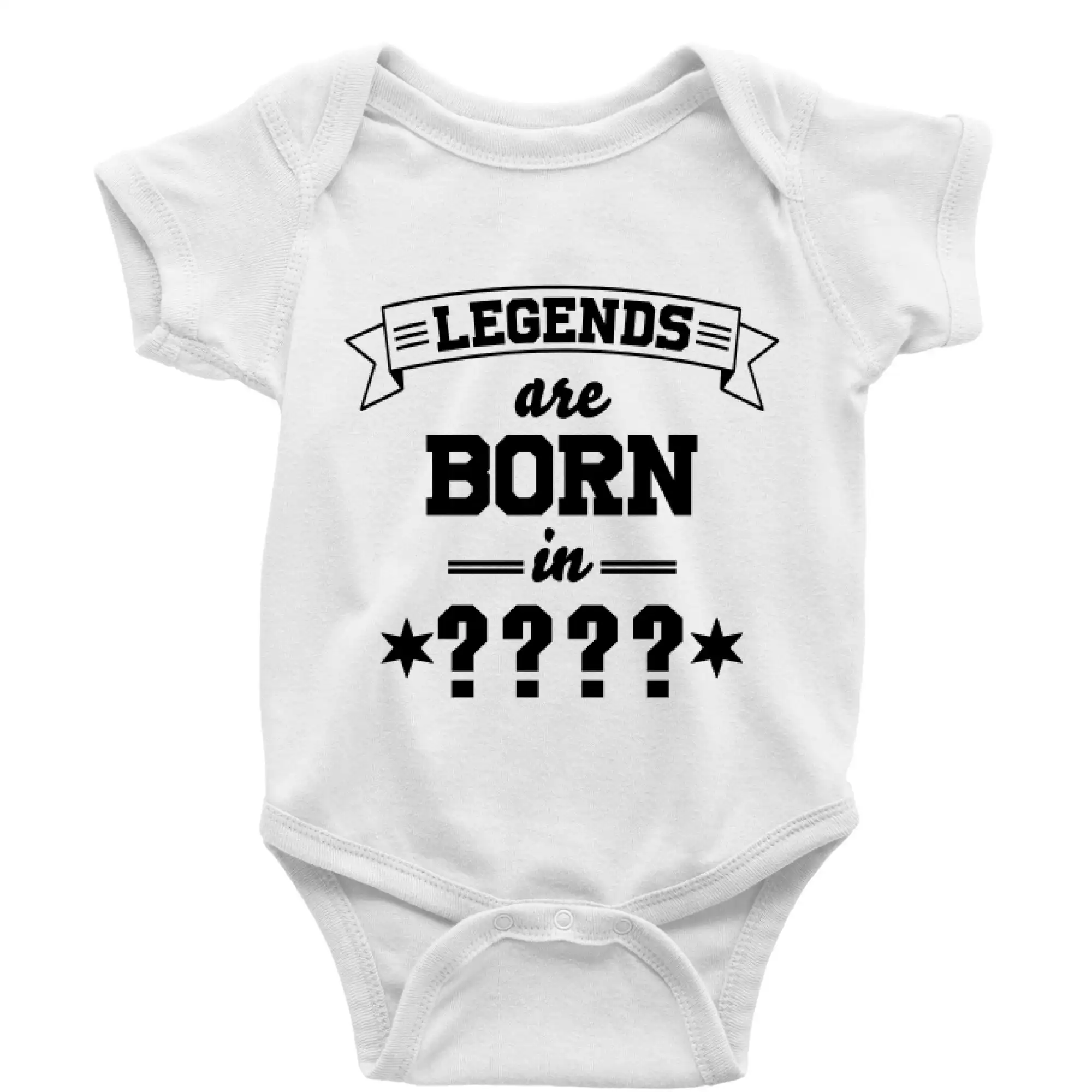Trička Zrodenie legendy - Legends are born in vlastný ročník - Body dojčenské s krátkym rukávom
