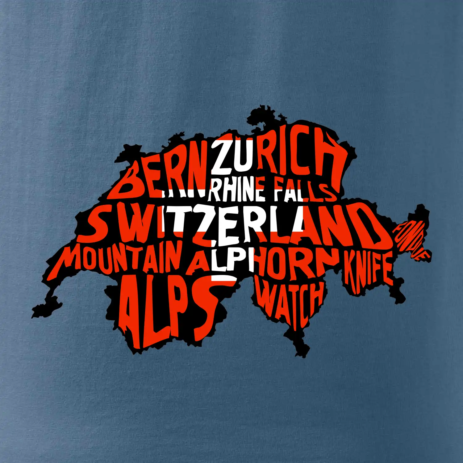 Mapy - názvy měst - Švýcarsko