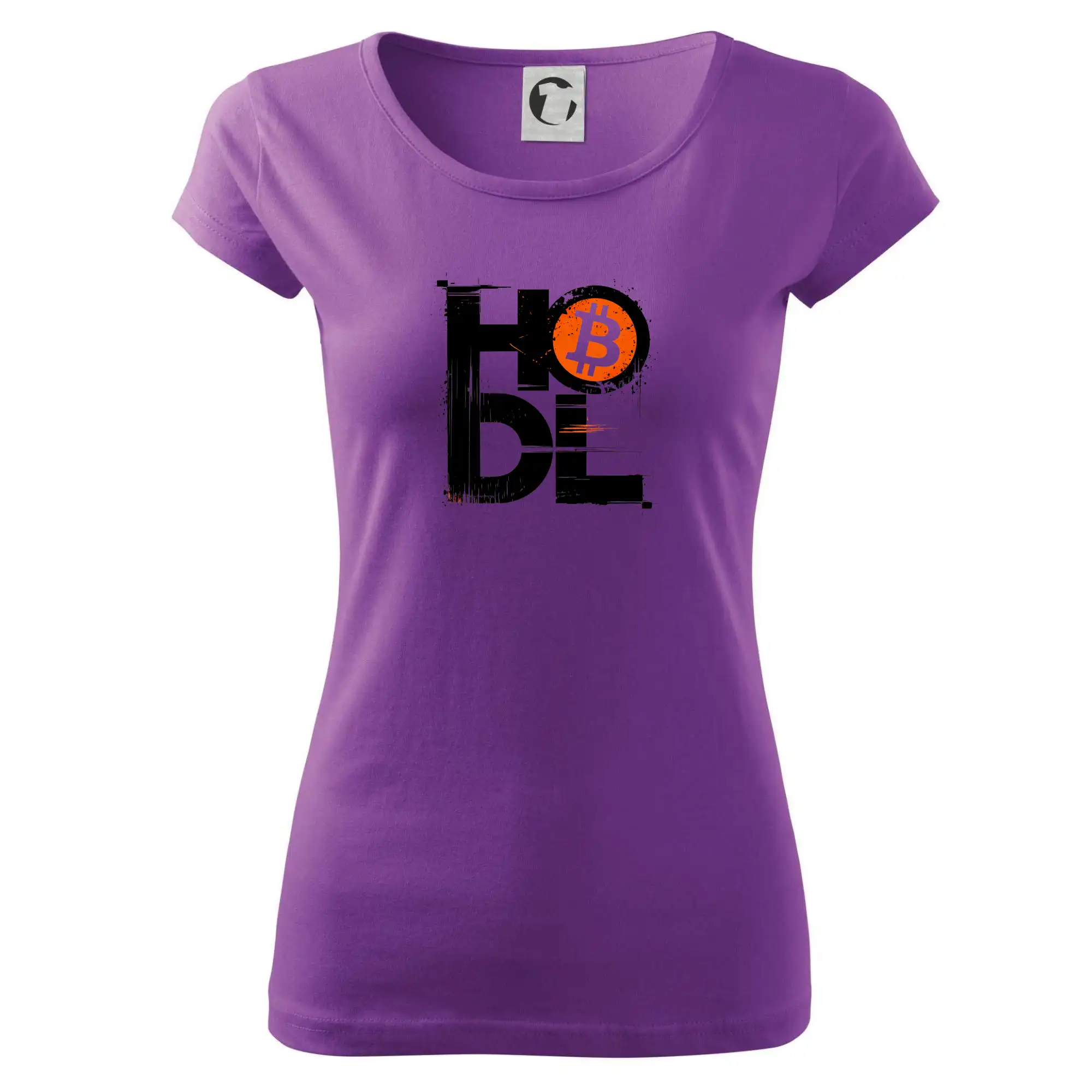 Hodl velký nápis a logo BTC