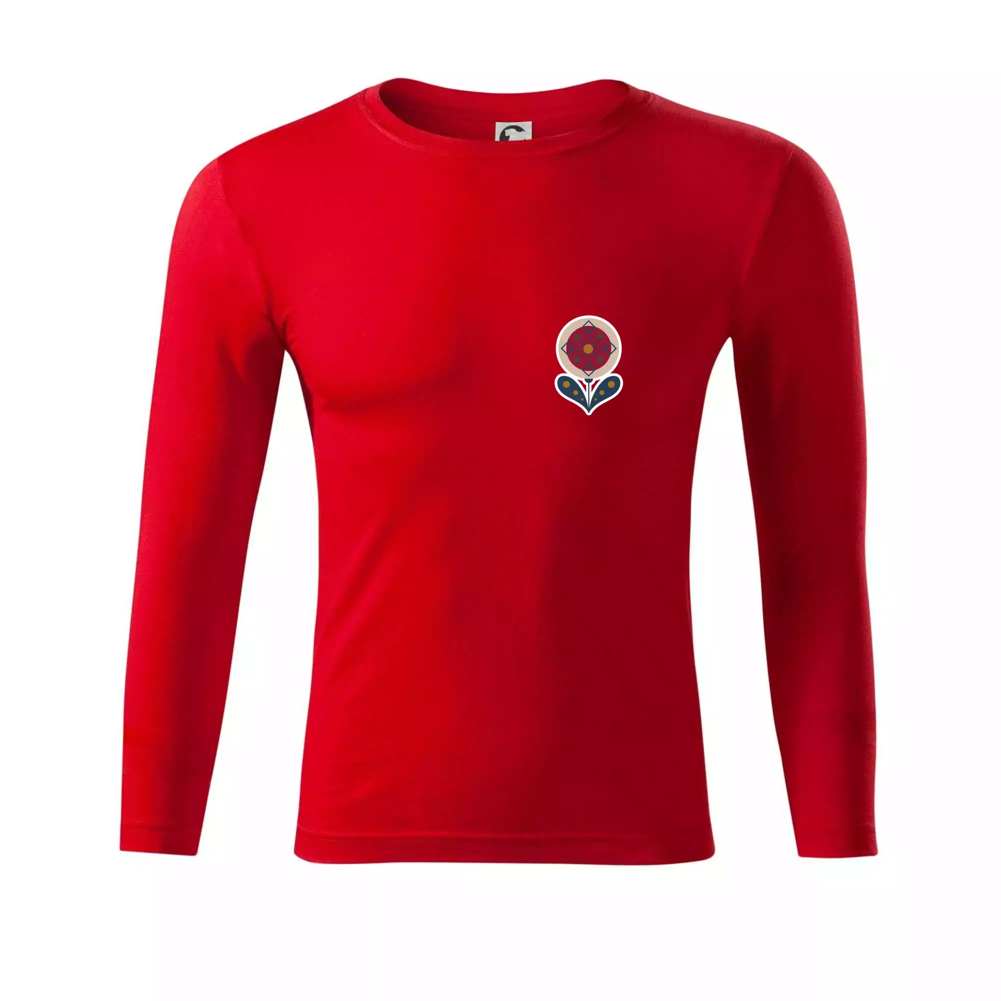 Folklor na prsu květina kulatá