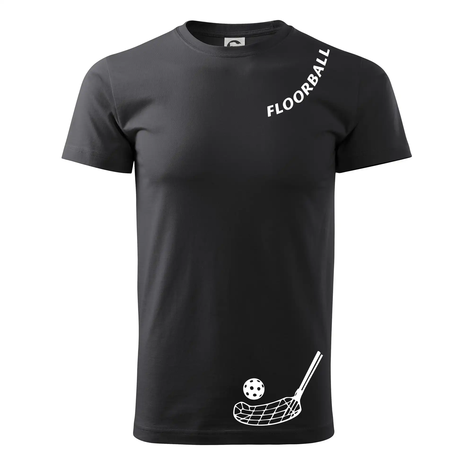 Florbalové tričká - Floorball nápis šikmo - Klasické pánske tričko vyššej gramáže