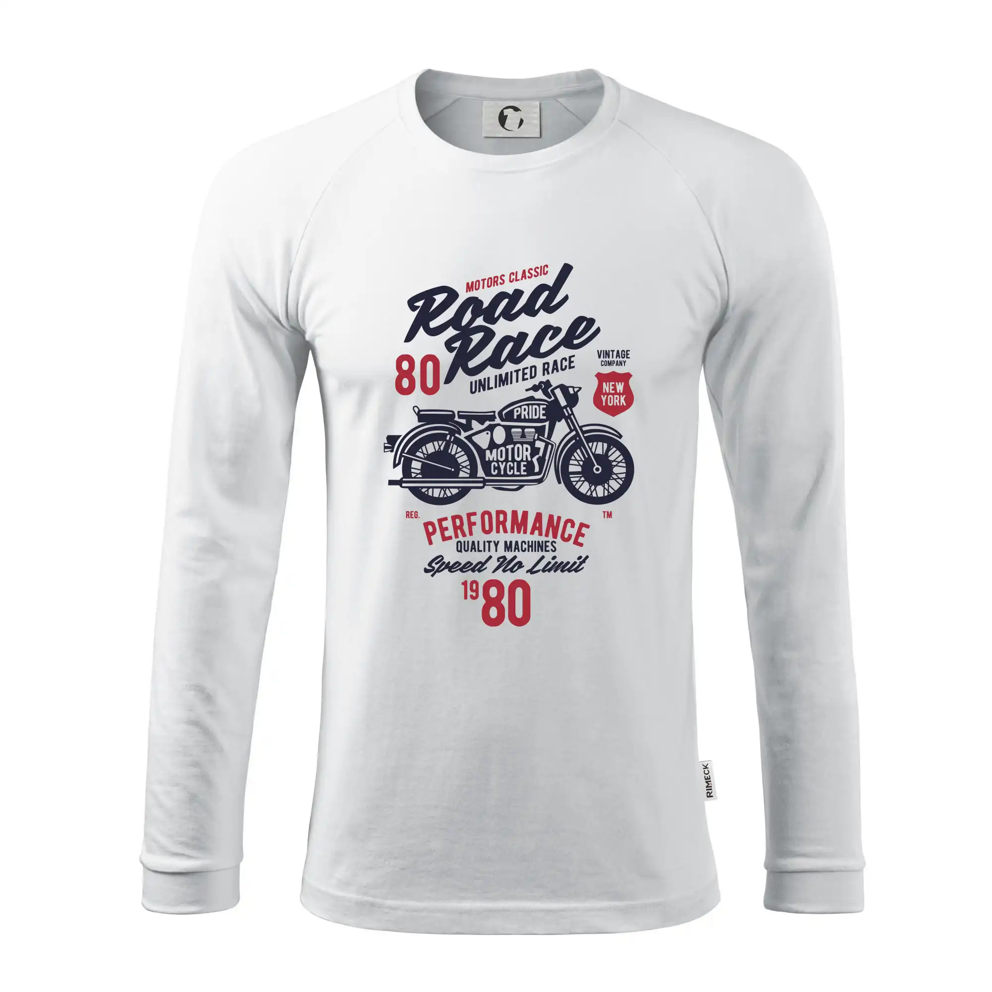 Tričká a mikiny s potlačou motoriek – pre pravých motorkárov - Road Race Motorcycle - Pánske tričko s dlhým rukávom LS130
