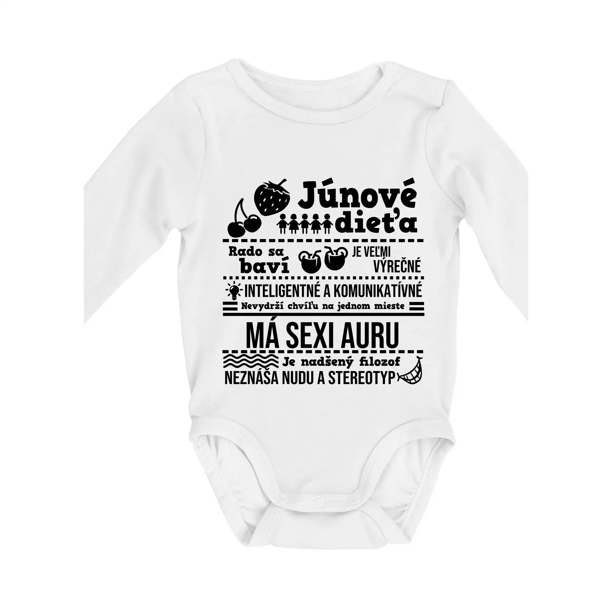 Tričká pre narodených v júni - Narodeniny Jún - Body dojčenské s dlhým rukávom