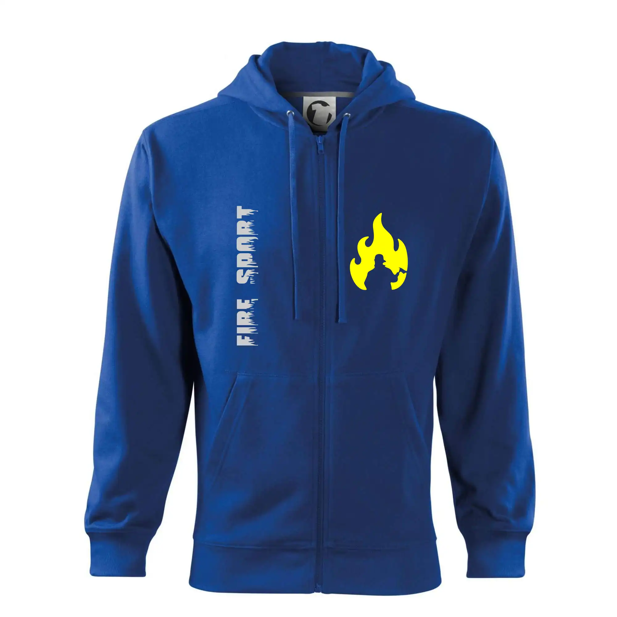 Originálne tričká pre hasičov - DHZ - Váš názov - FLUO + Reflexná potlač - Mikina s kapucňou na zips trendy zipper