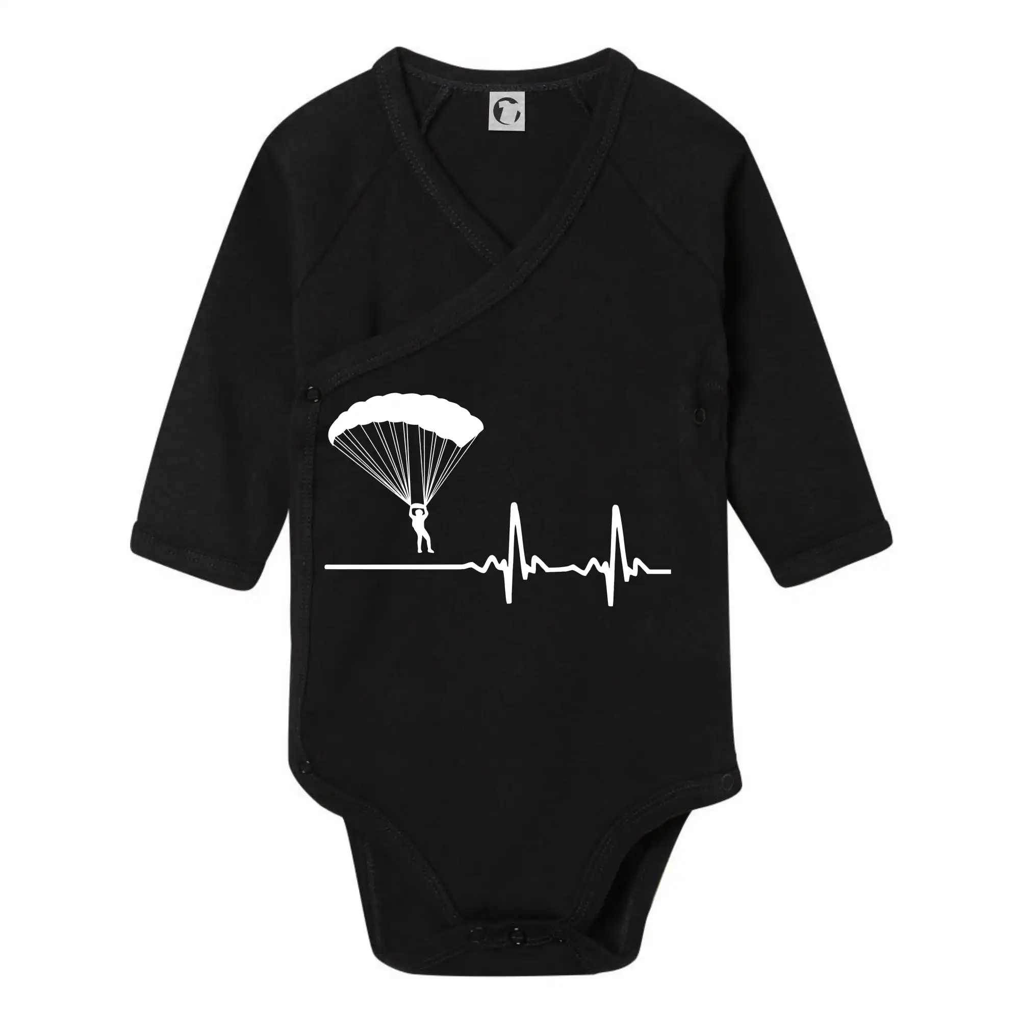 Tričká s motívom paraglidingu - Paragliding EKG - Body zavinovacie s dlhým rukávom