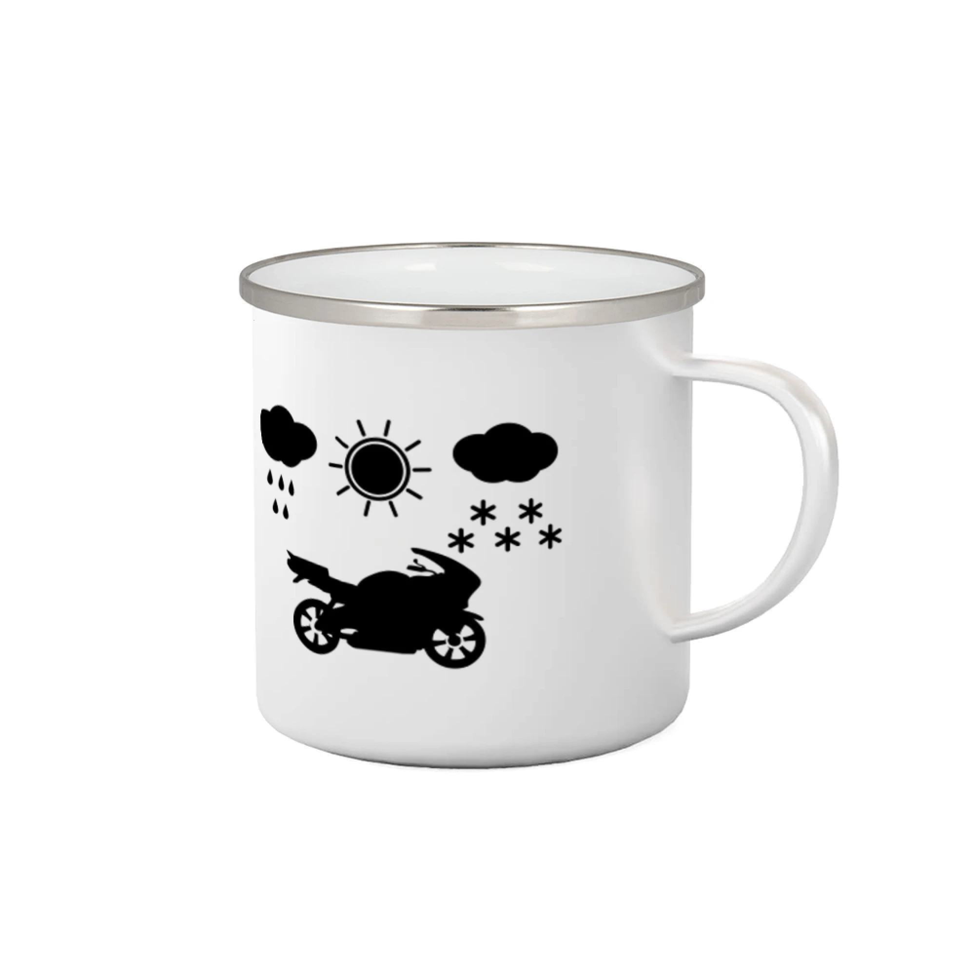 Tričko s cestnou motorkou - Motorkář za každého počasí - silnice - Plecháčik