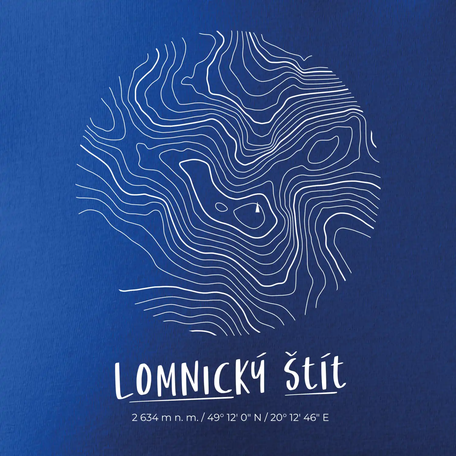 Lomnický štít - vrstevnice v kruhu