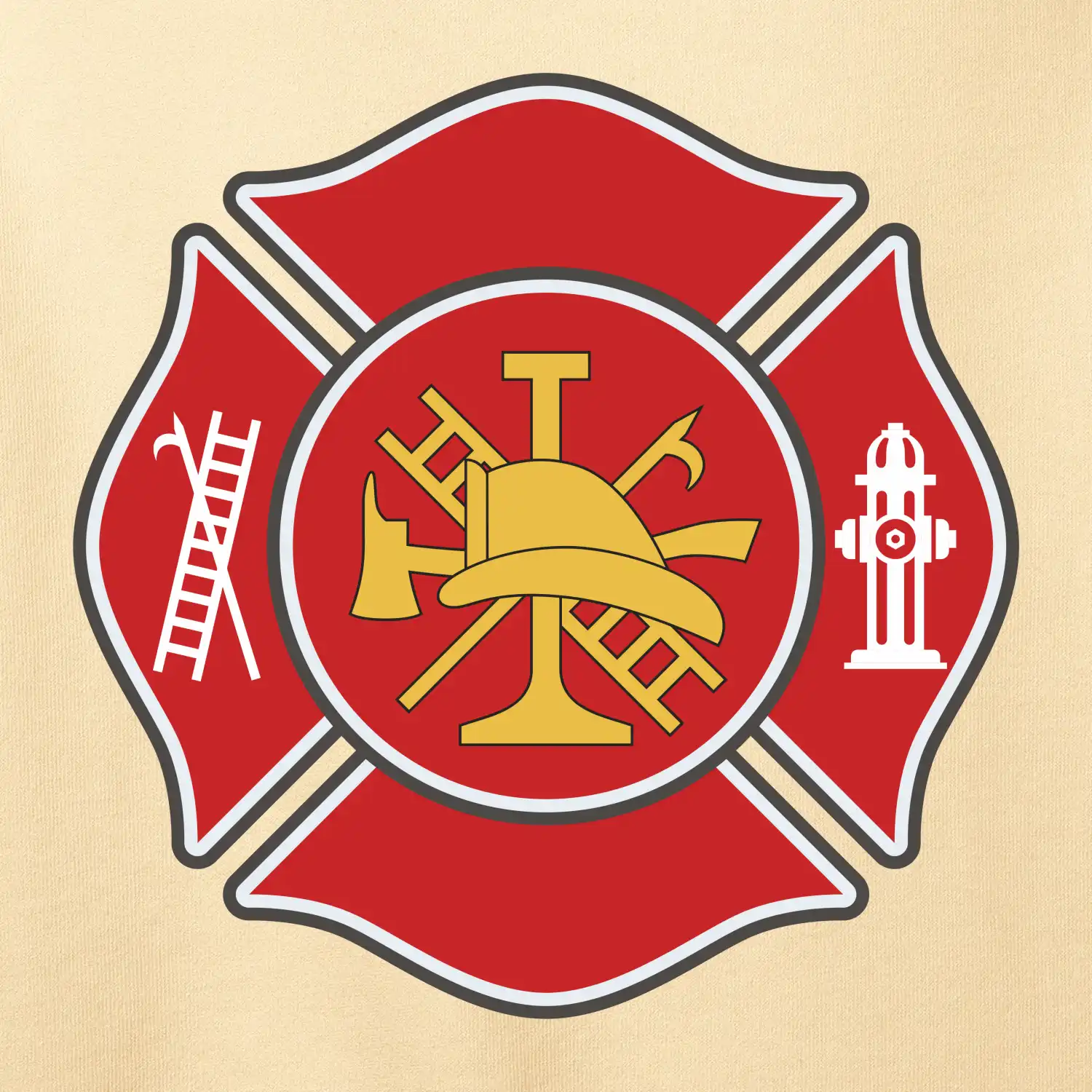 Fire department logo červené