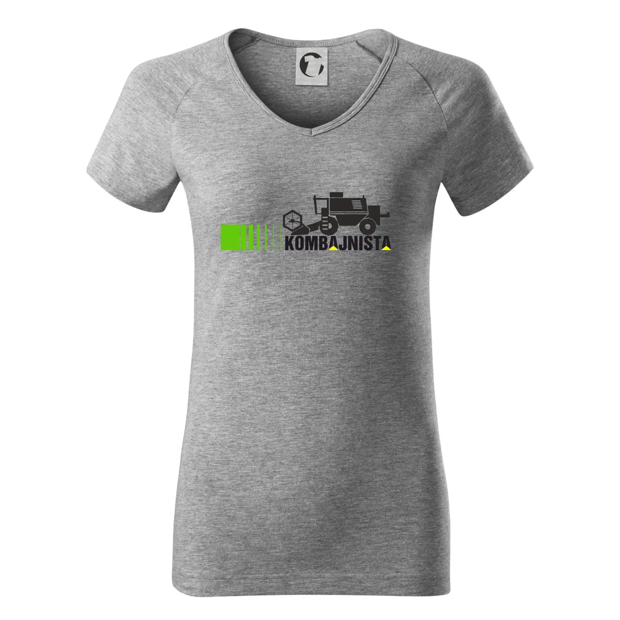 Kombajnista zelená a žlutá