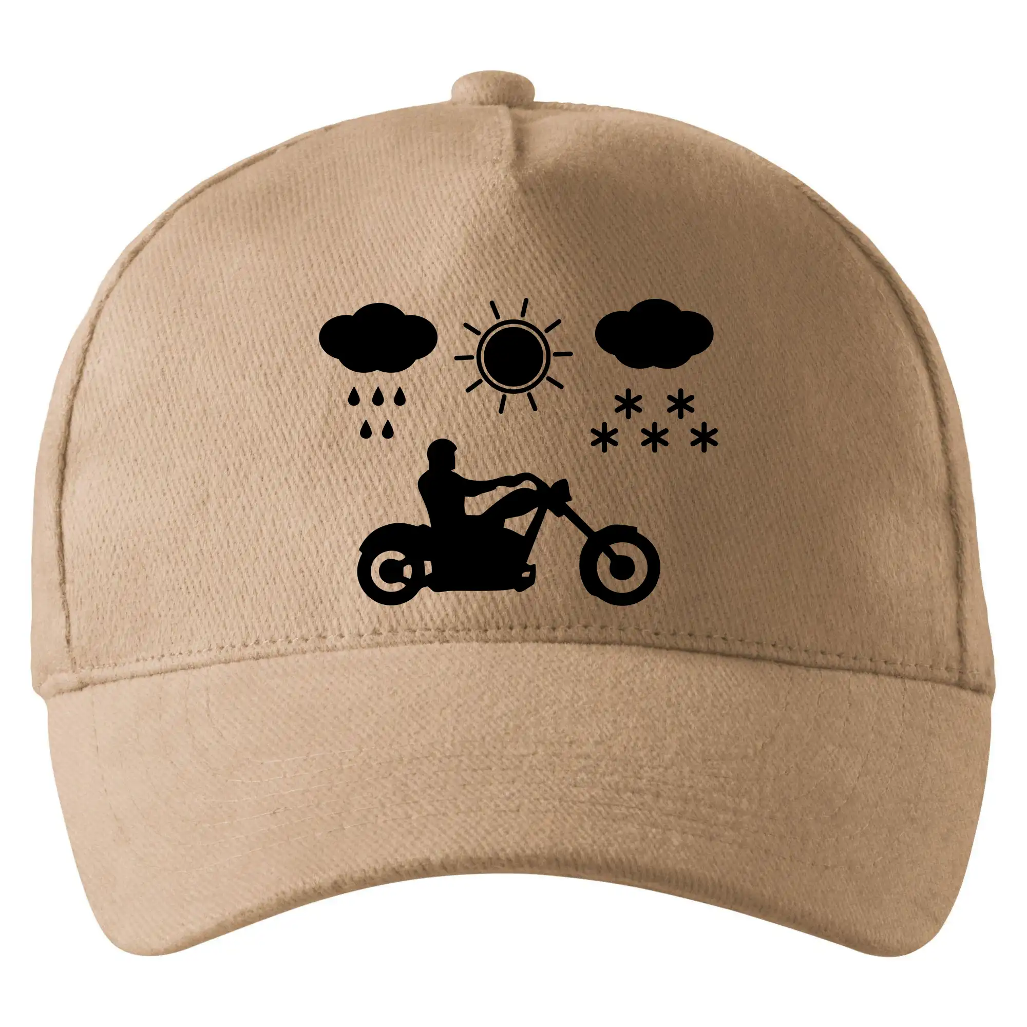 Chopper triko - Motorkár za každého počasia - chopper - Šiltovka so zahnutým šiltom a mosaznou sponou