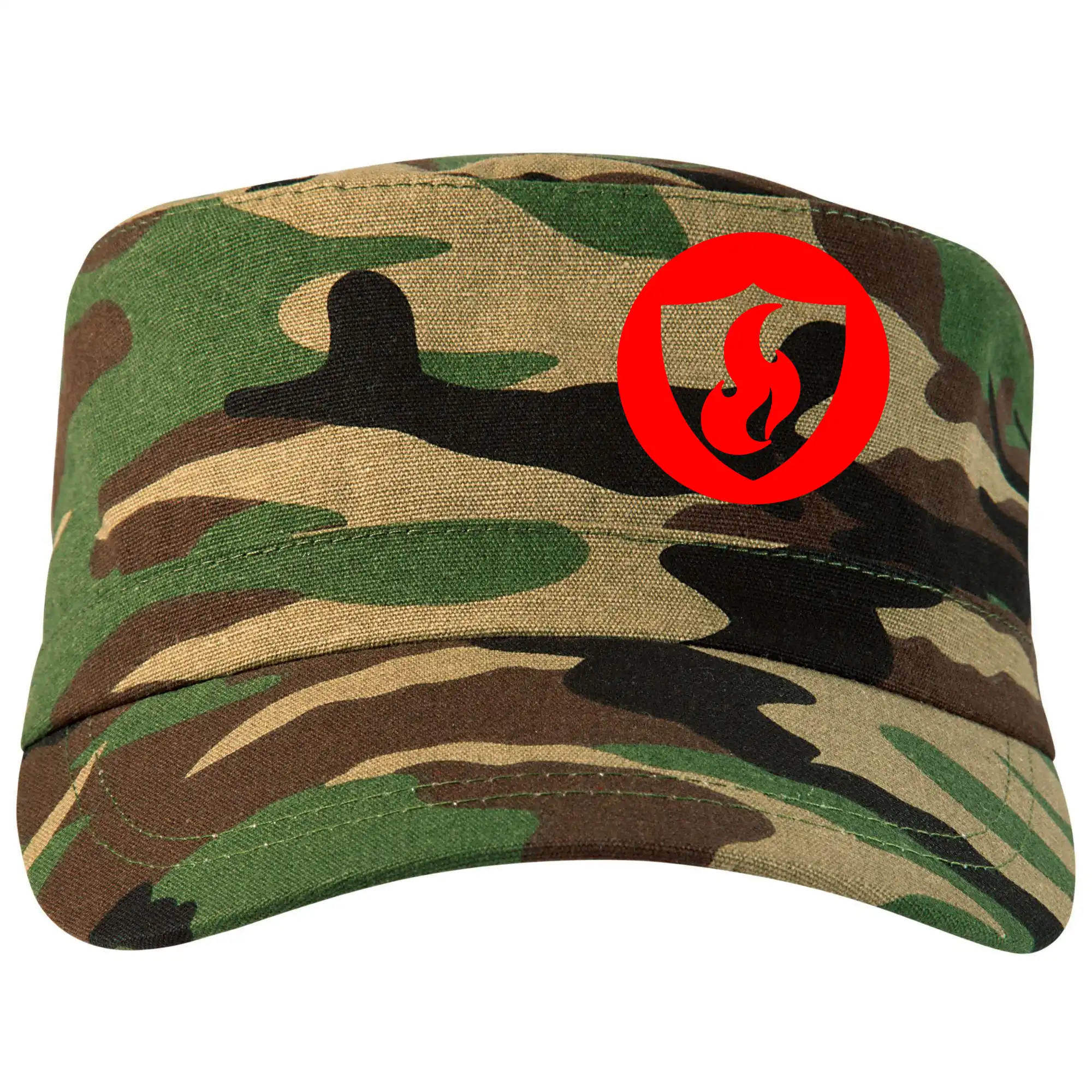 Originálne tričká pre hasičov - Erb plameň na prso - Šiltovka CAMO