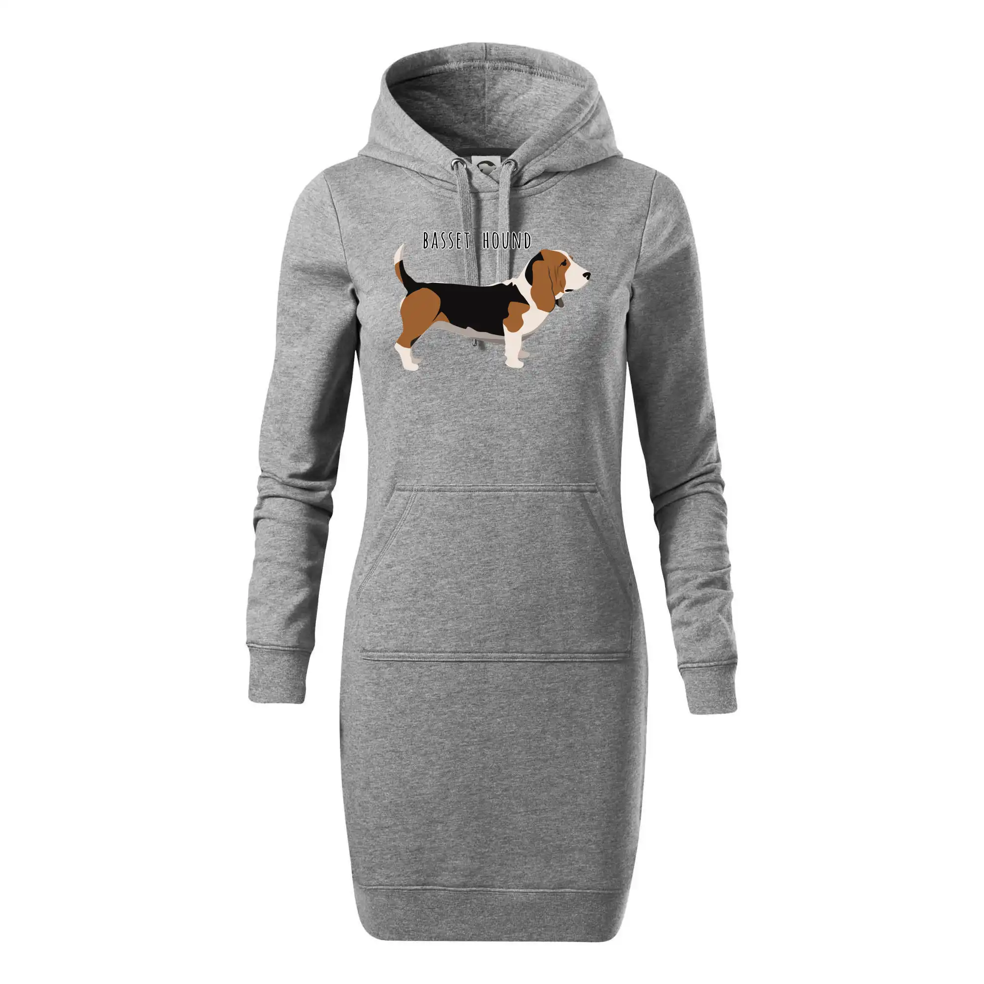 Basset hound pes s nápisem