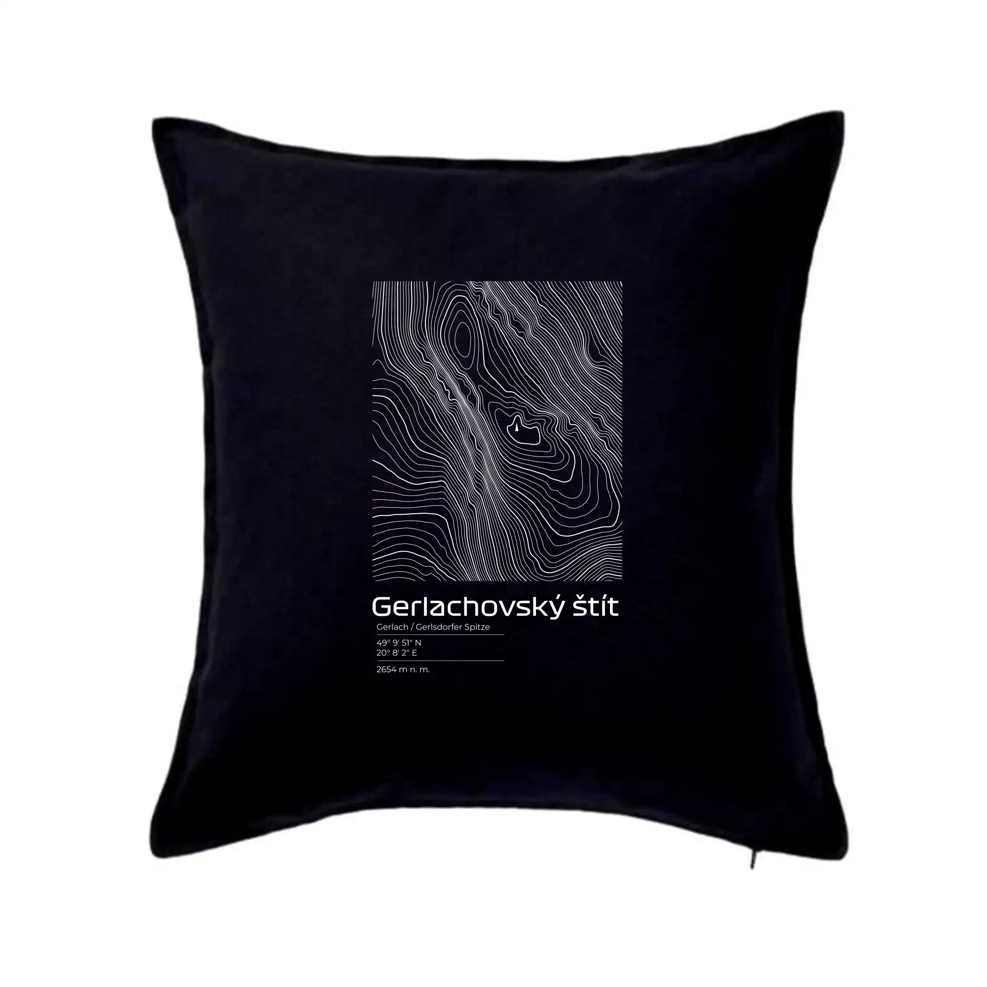 Gerlachovský štít - vrstevnice v obdélníku