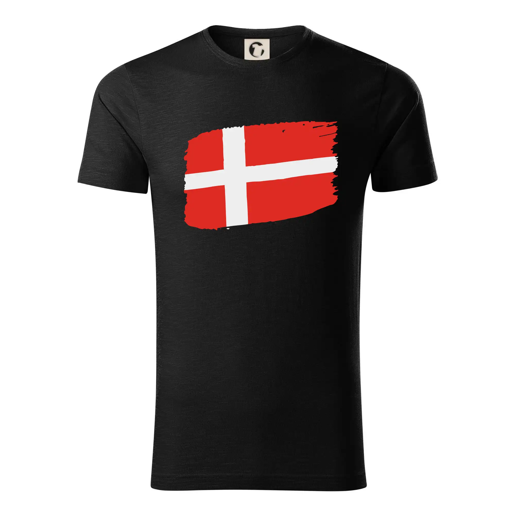 Motívy štátnych vlajok - Dánsko vlajka - Tričko z organickej bavlny