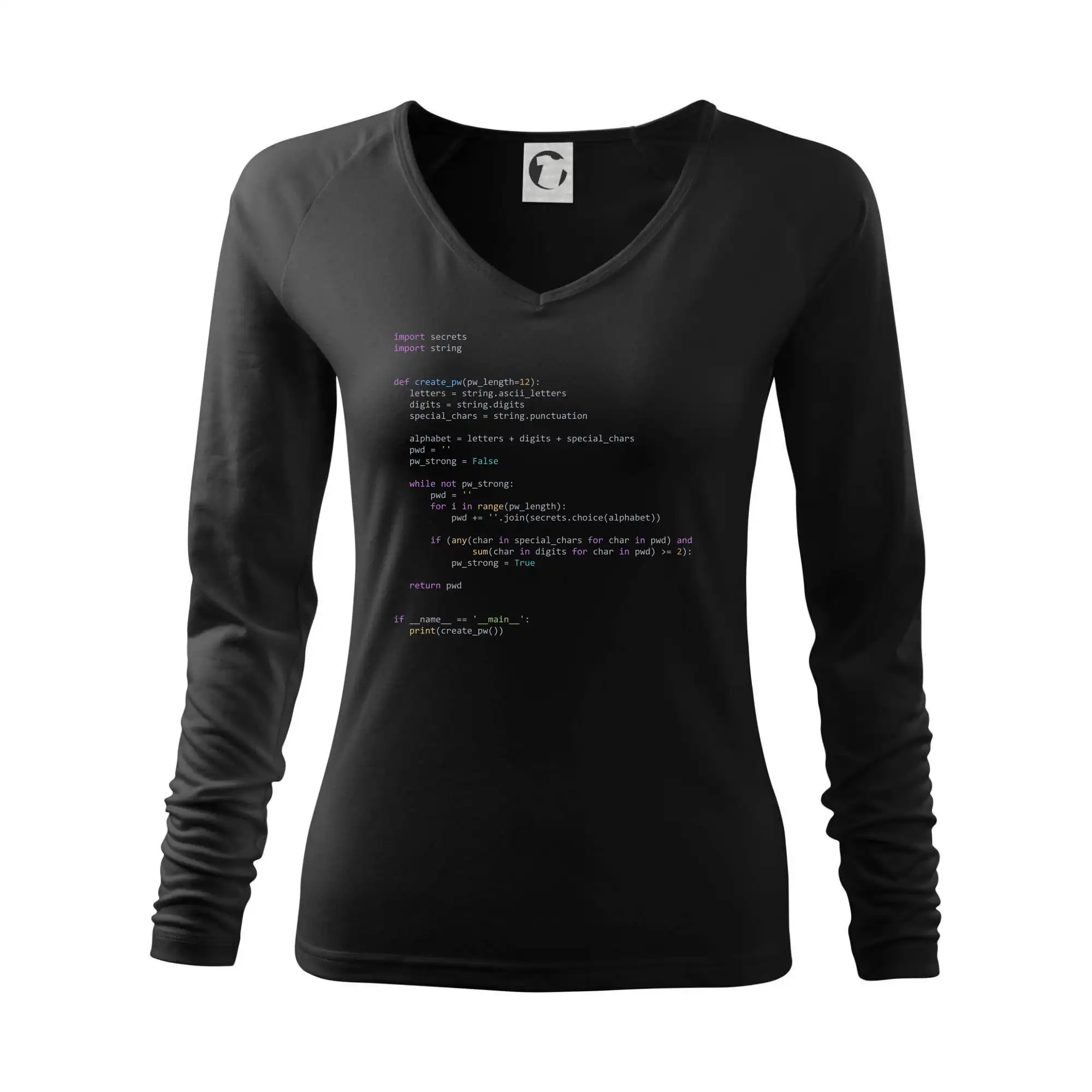 Tričká pre ajťákov - Python Generátor hesiel - Tričko dámske Elegance