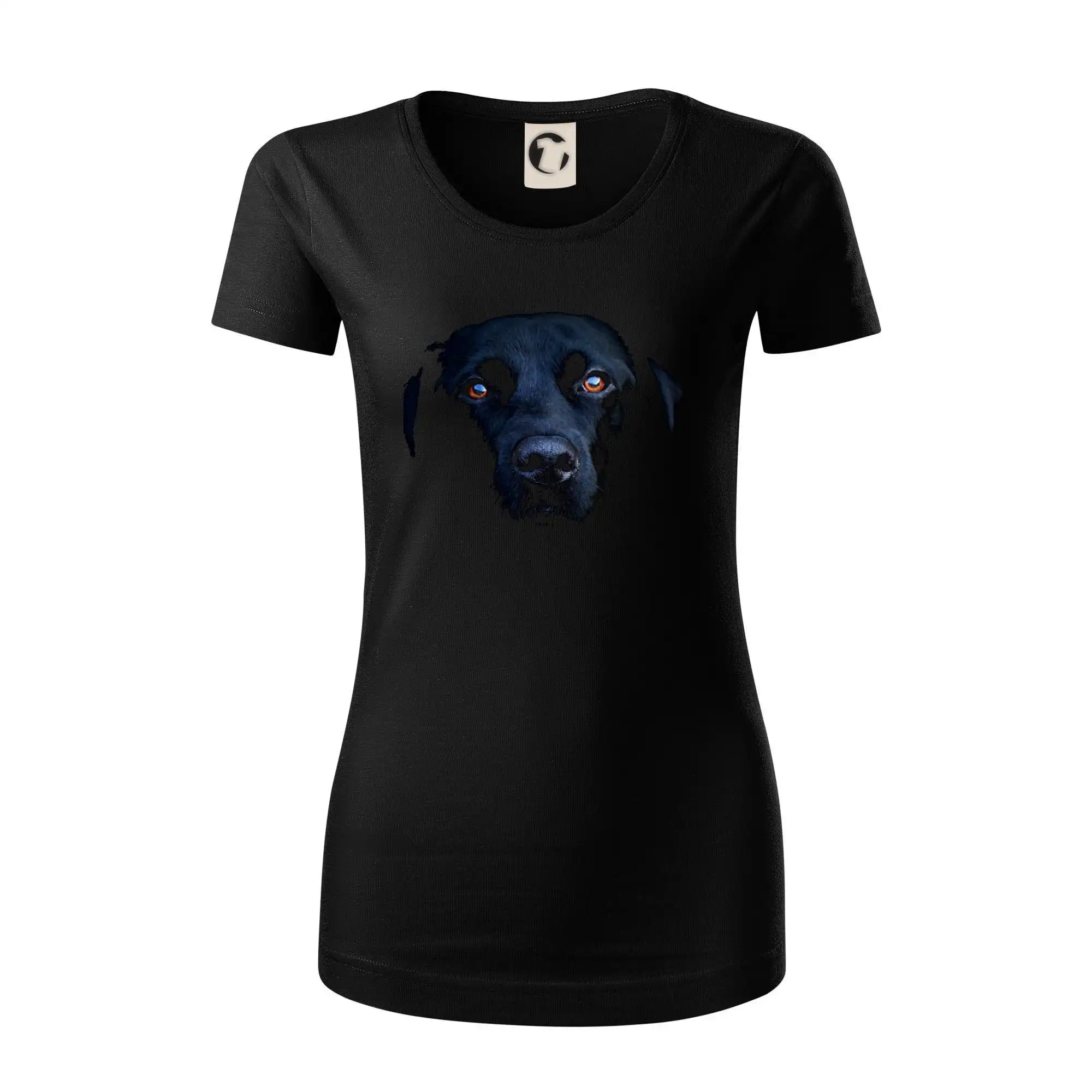 Labrador - Čierny Labrador fotka - Dámske tričko z organickej bavlny Origin (GOTS)