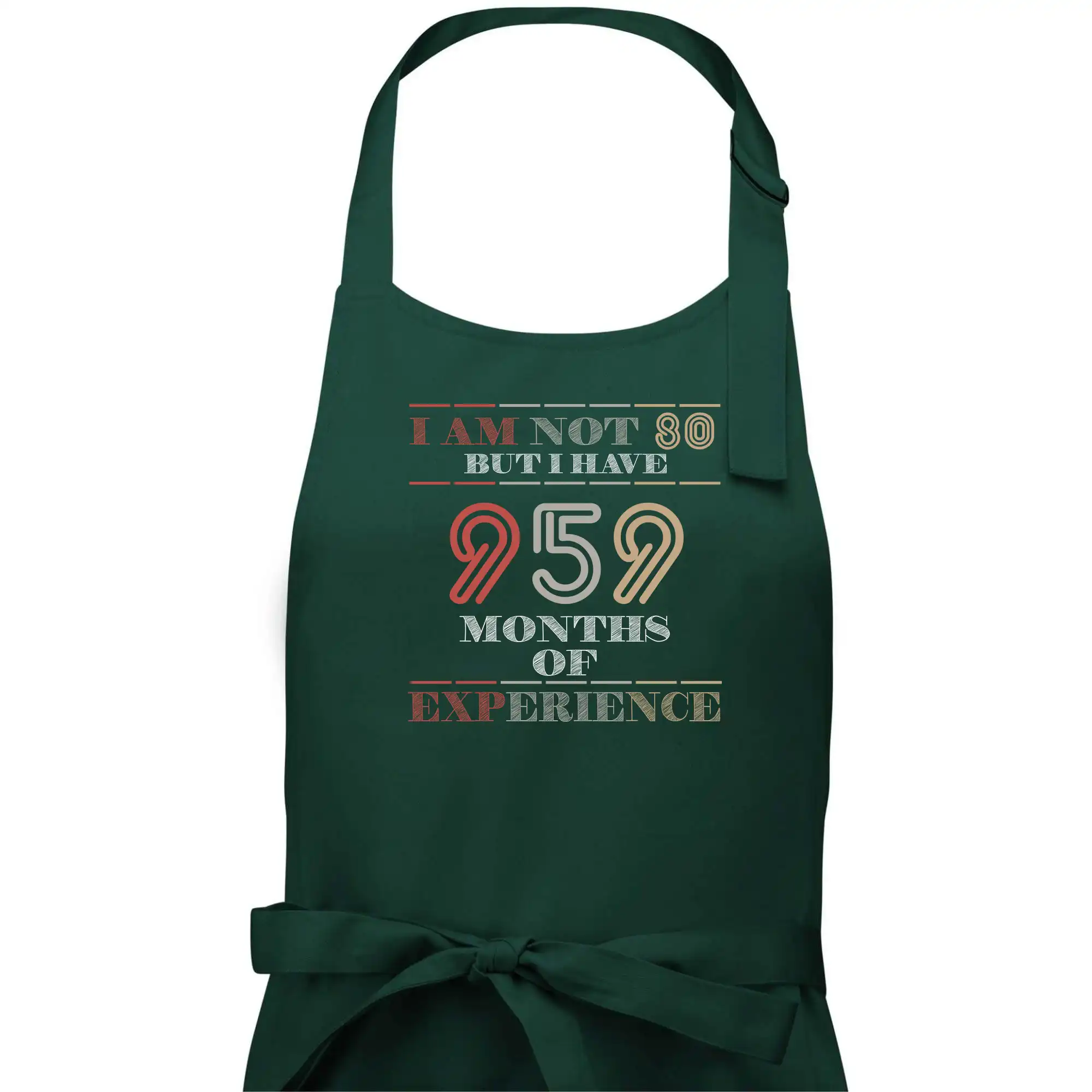 Tričká k narodeninám - 80 years 959 months of experience - Dámska zástera na varenie