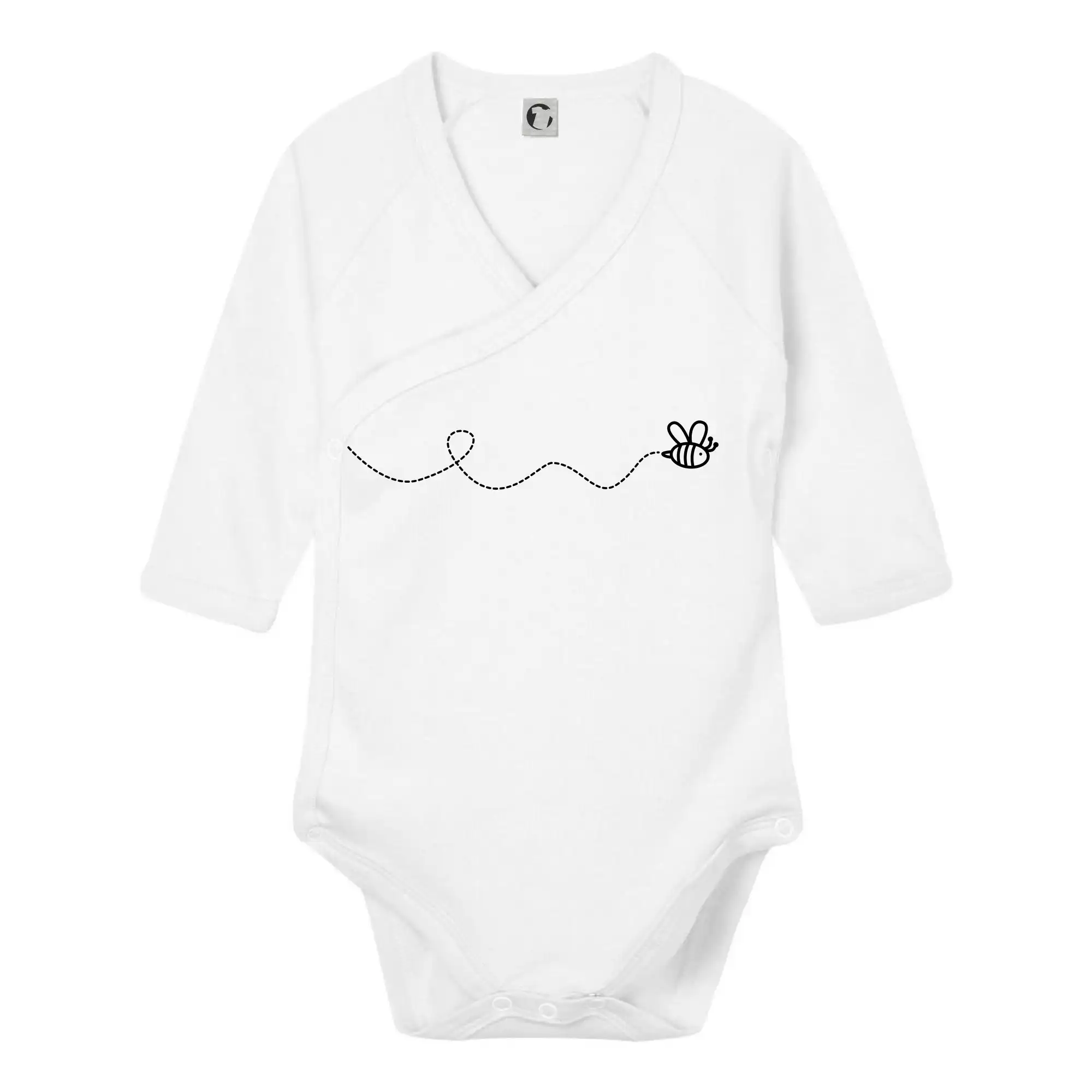 Dráha letu včely - vlnovka - Body zavinovacie s dlhým rukávom