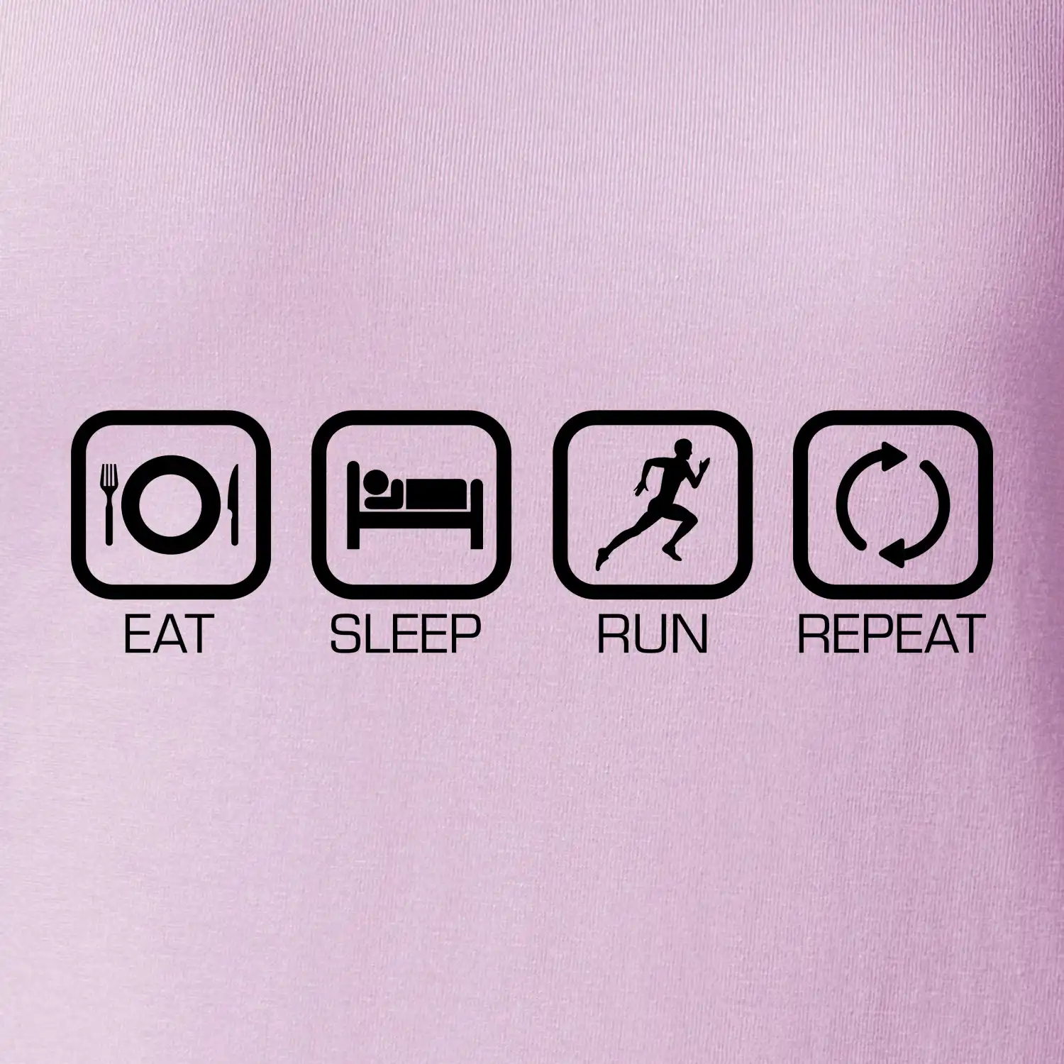 Eat sleep run repeat v řadě