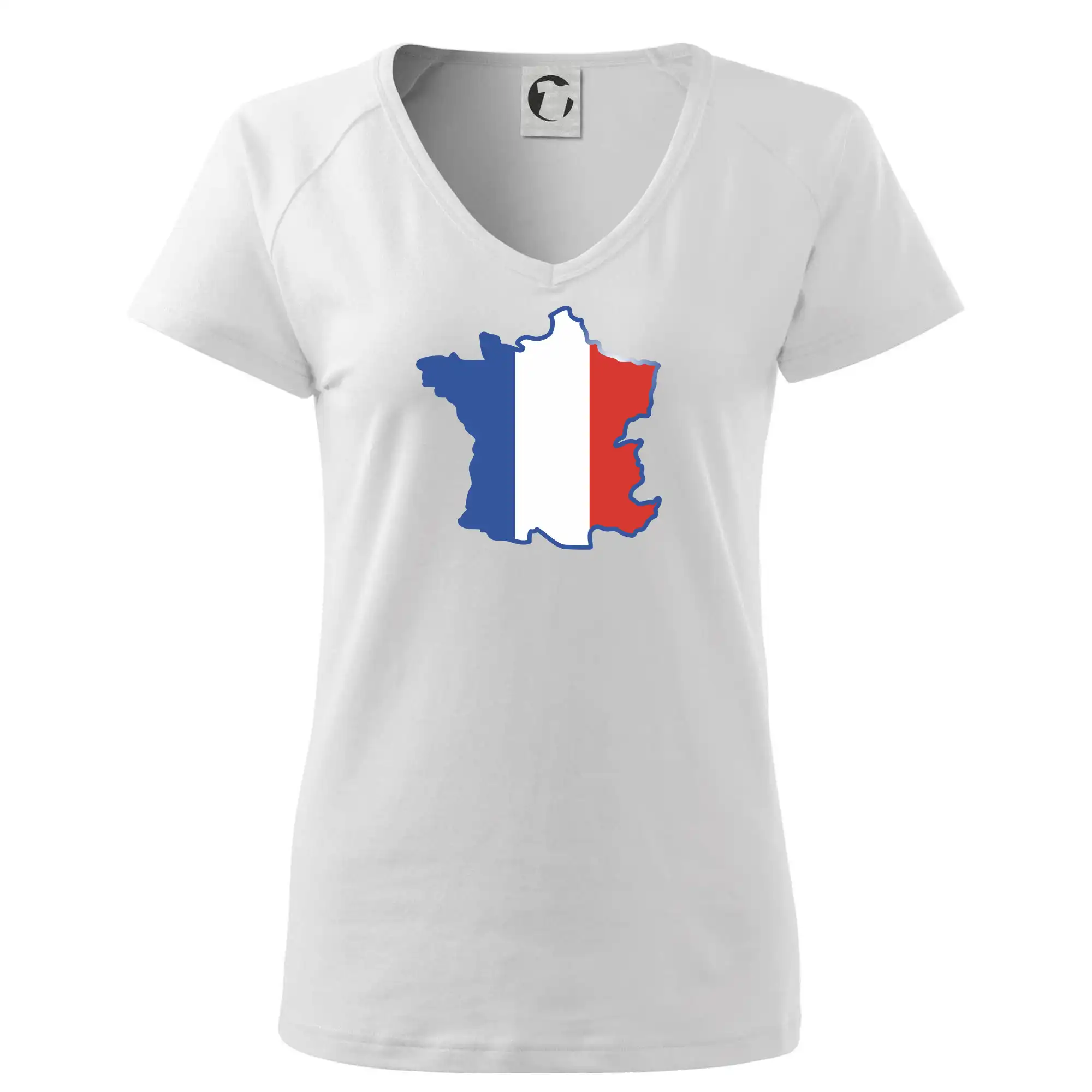 Francouzská vlajka mapa obrys