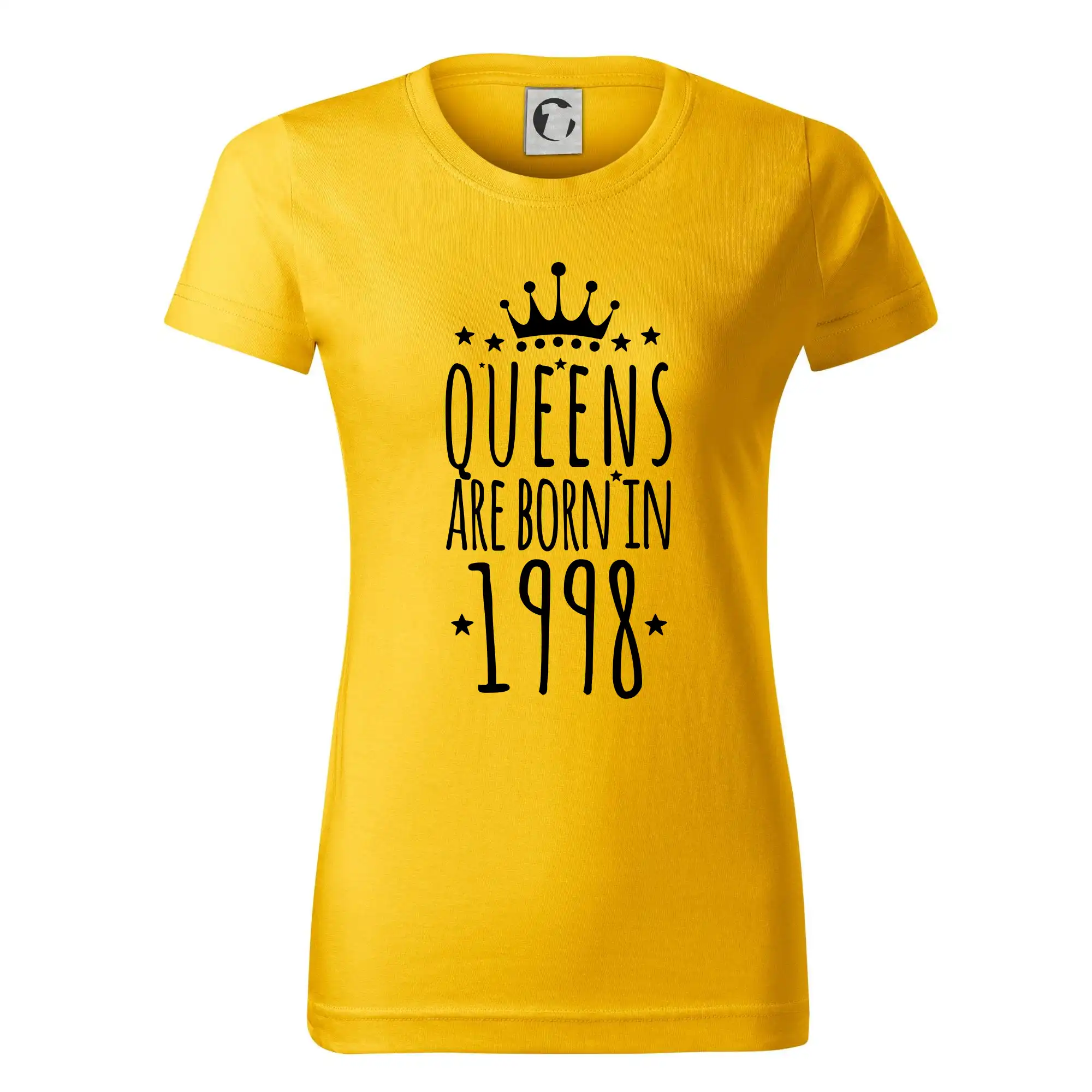 Trička s ročníkom 1998 - Queens are born in 1998 - Dámske tričko basic - ľahko voľnejšie a dlhšie