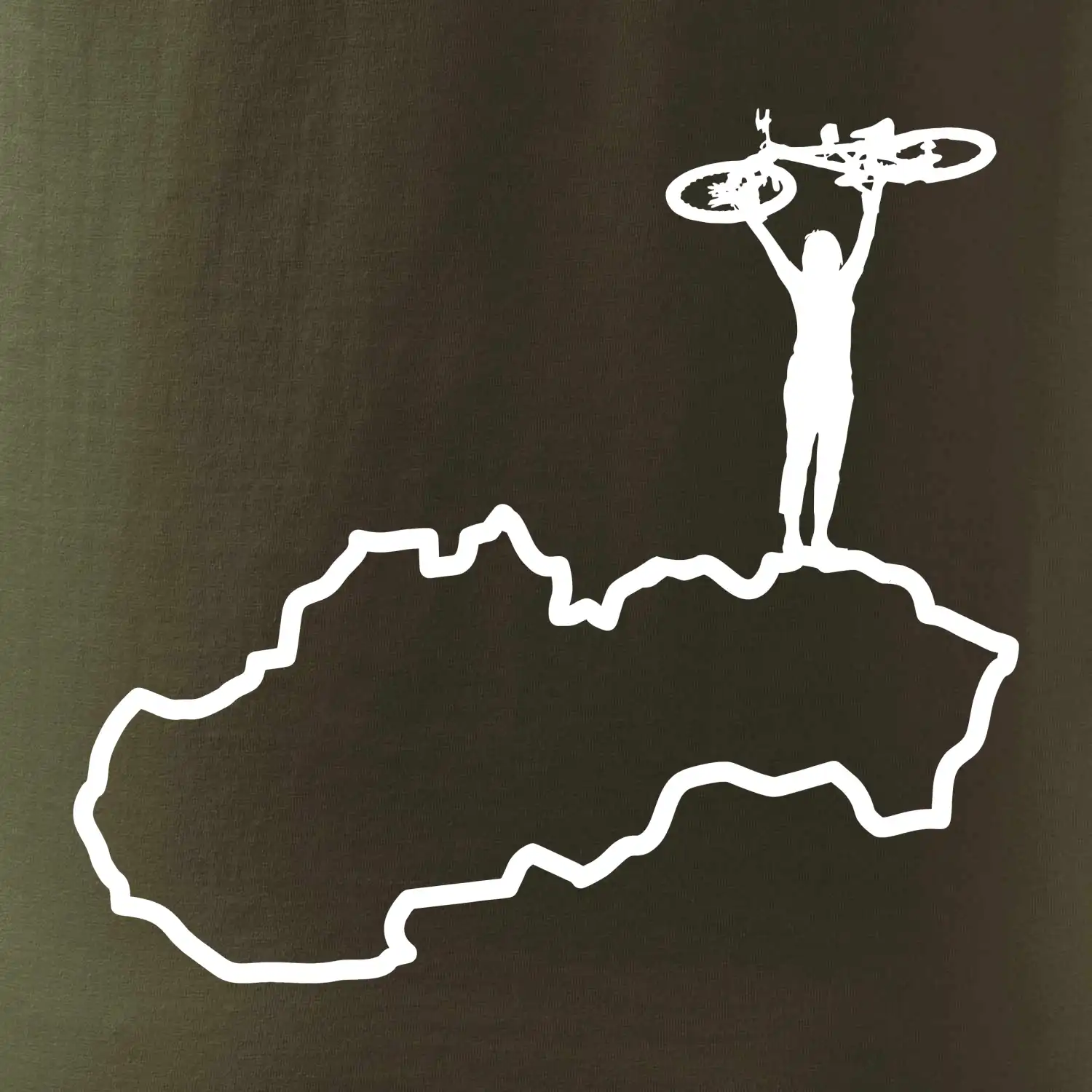 Mapa Slovenska - cyklista