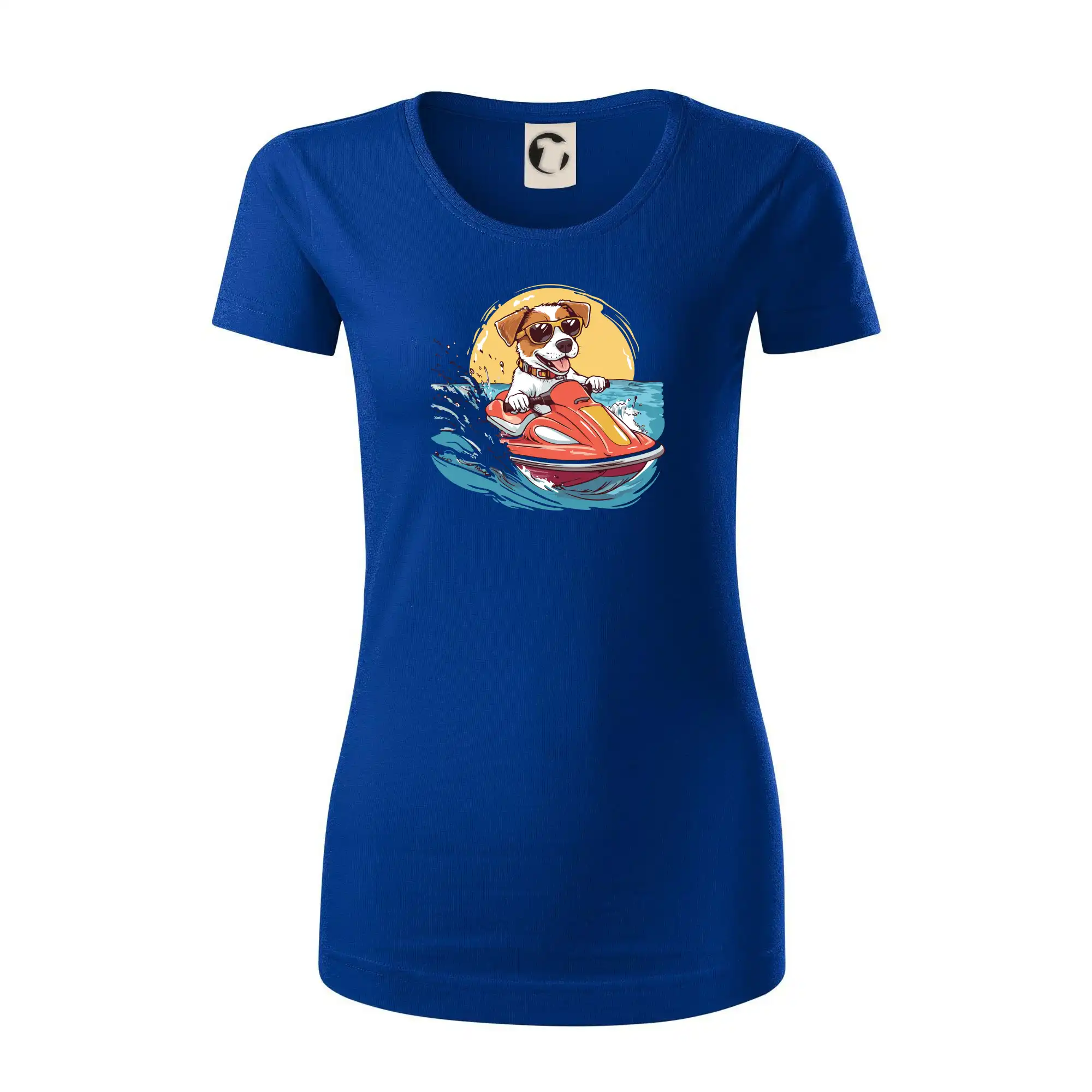 Jack russell teriér na vodním skútru