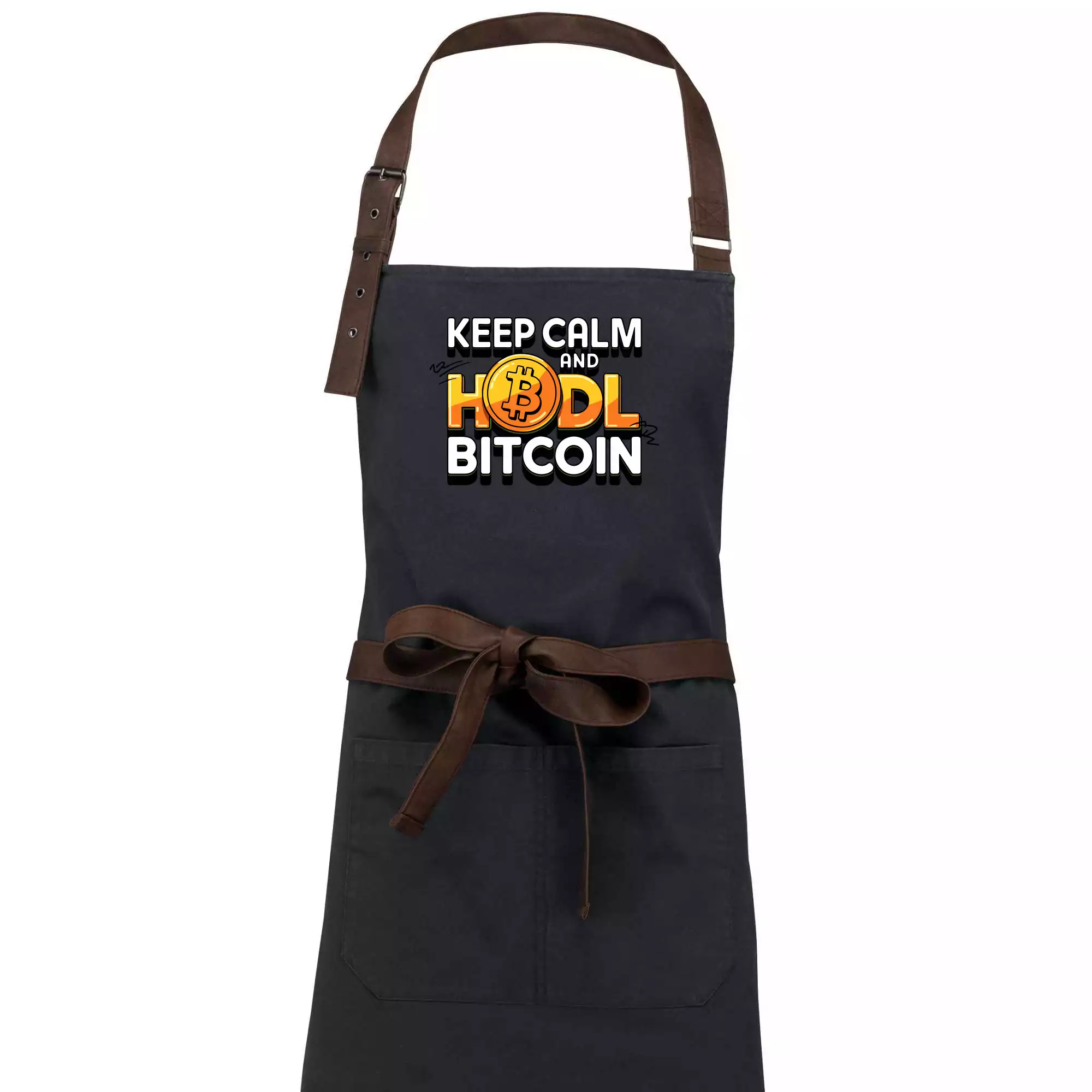 3D nápis Keep Calm and HODL Bitcoin