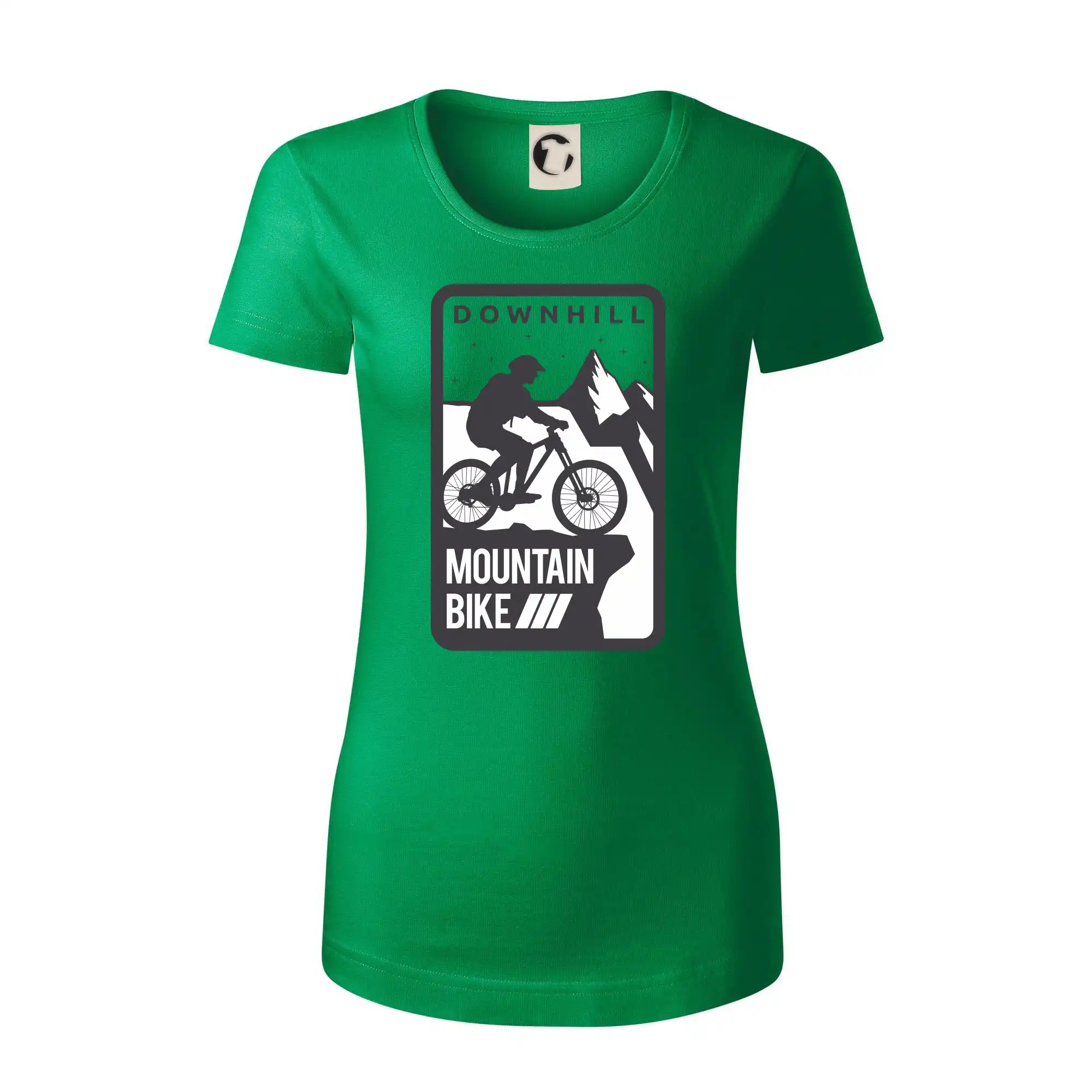 Tričko ako darček pre cyklistu - MTB downhill hranaté - Dámske tričko z organickej bavlny Origin (GOTS)