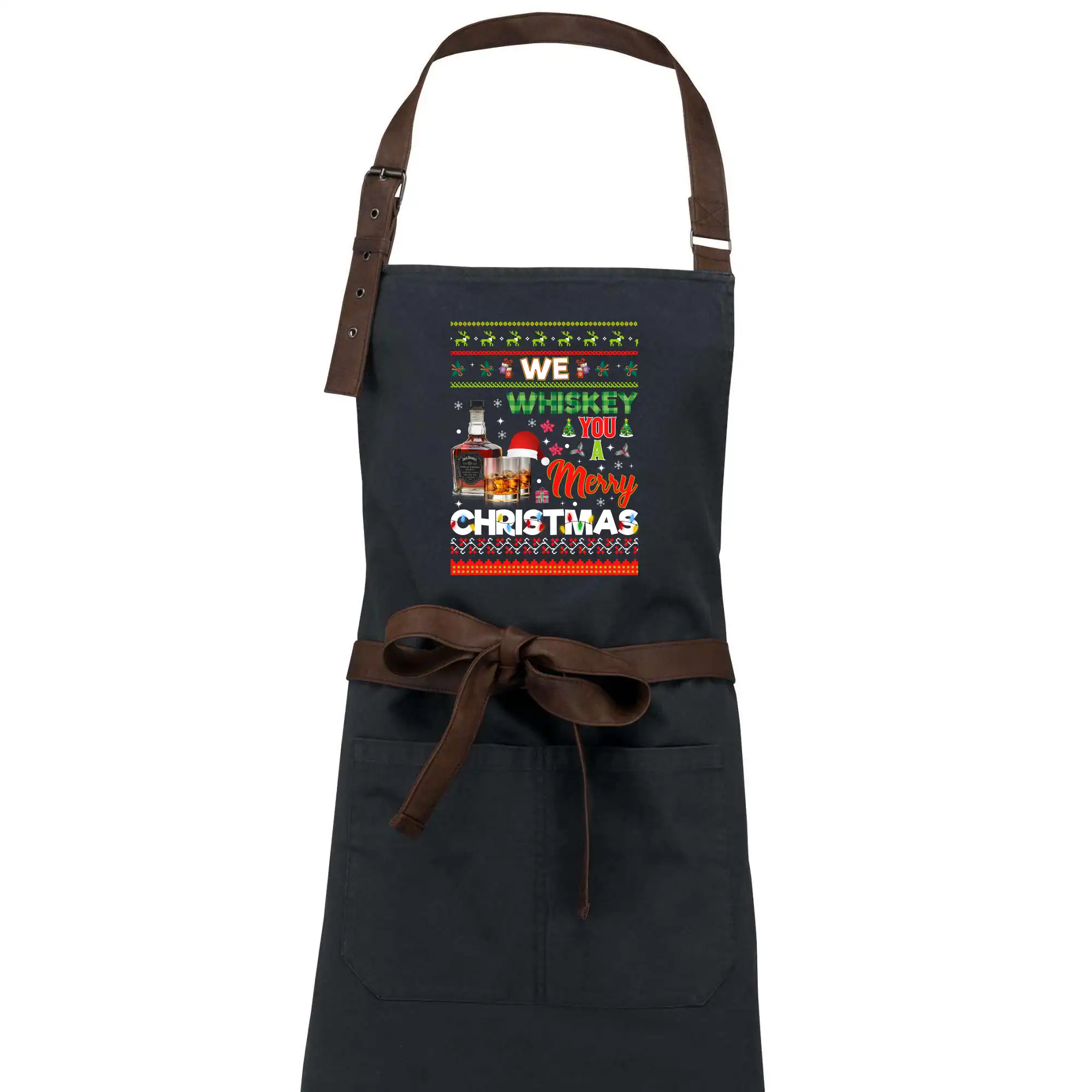 Vianočné tričká - We Whiskey you a Merry Christmas - Zástera Vintage
