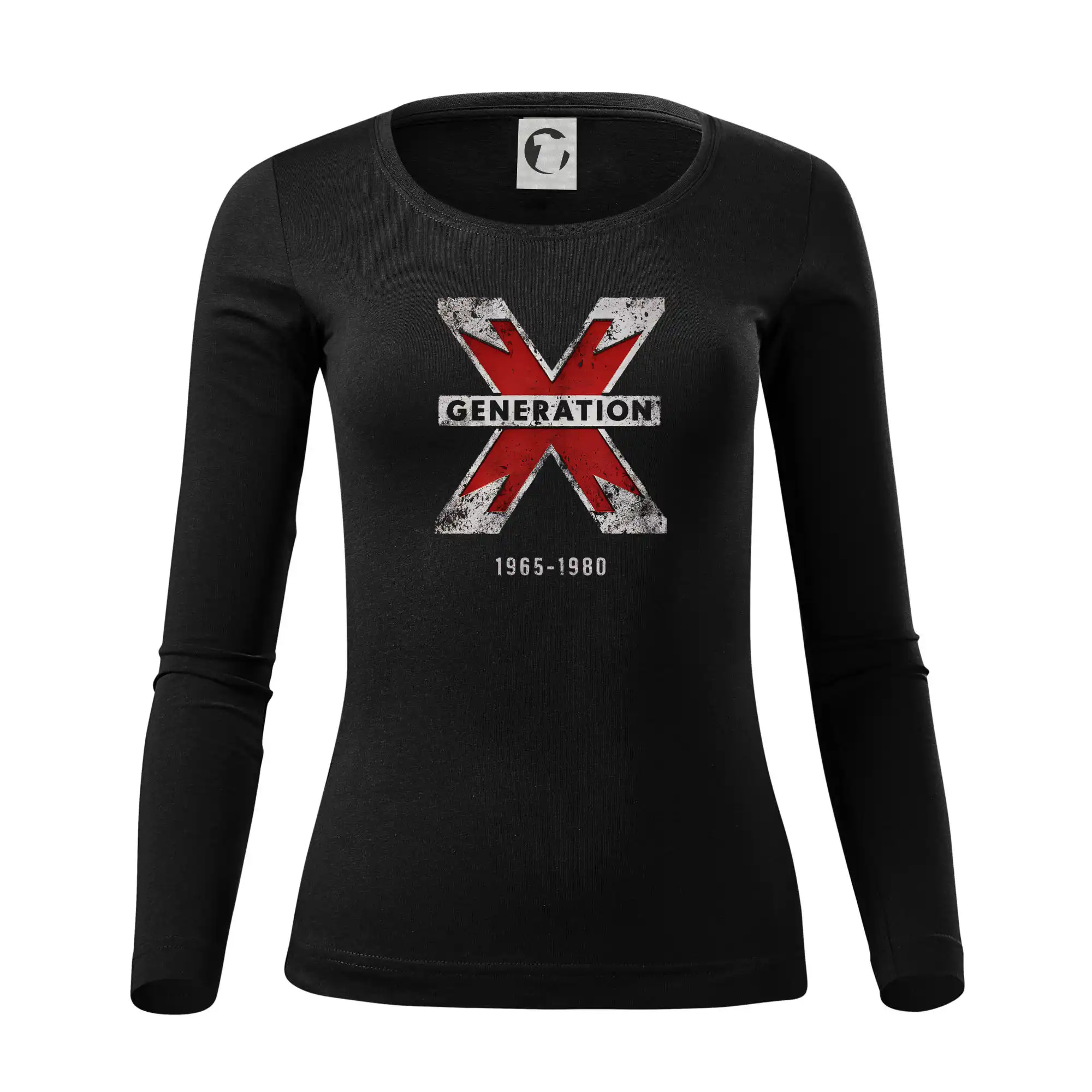 Tričká s motívmi ktoré frčia na internete - Generace X (Gen X) - X 1965 - 1980 - Dámske tričko FIT-T LS - zužené