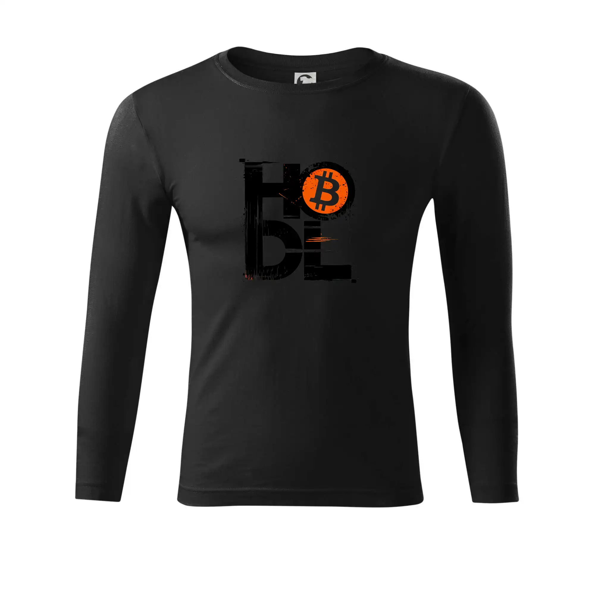Hodl velký nápis a logo BTC