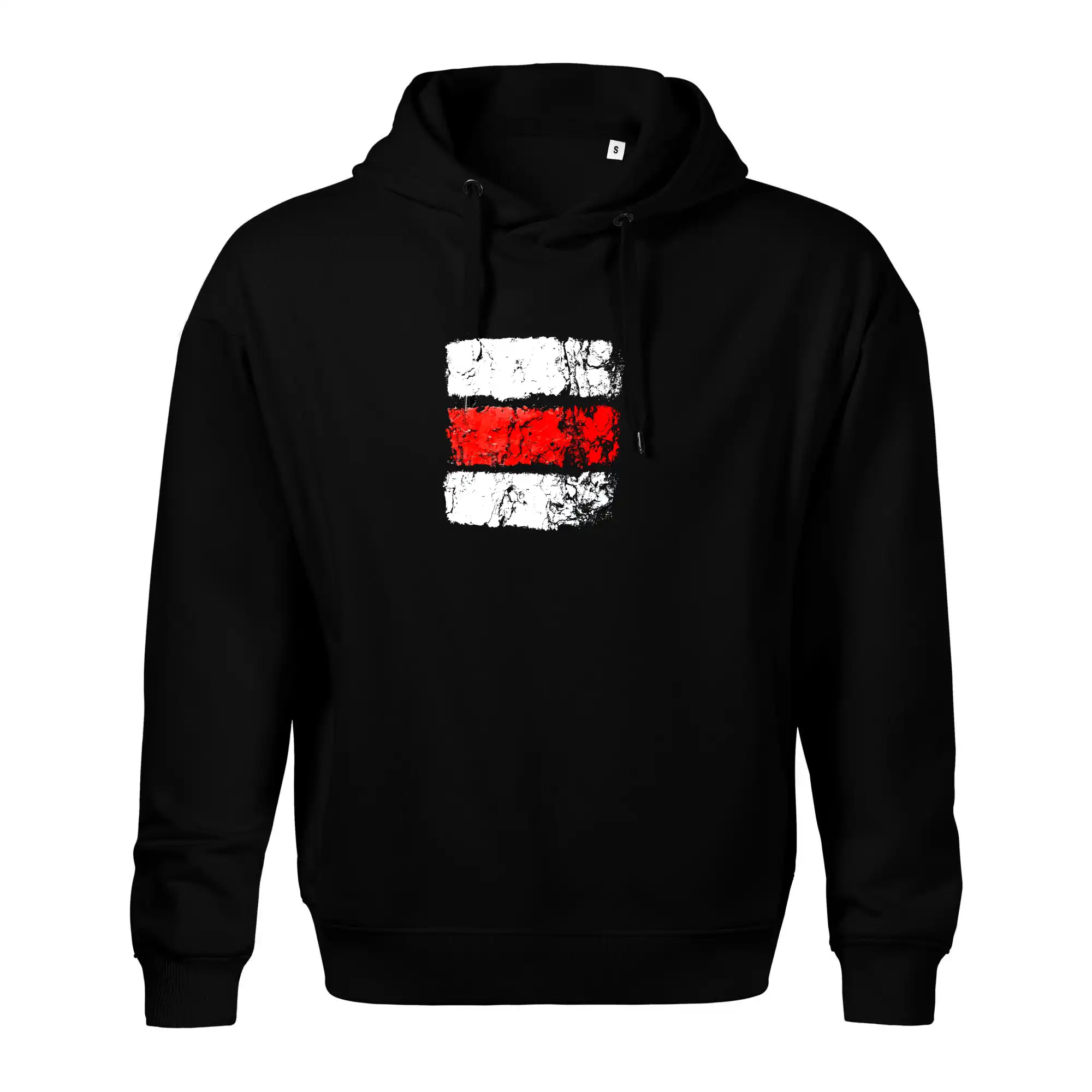 Trička pre cestovateľov - Turistická značka - červená - Oversized mikina pánska Moon - kratšia + širšia