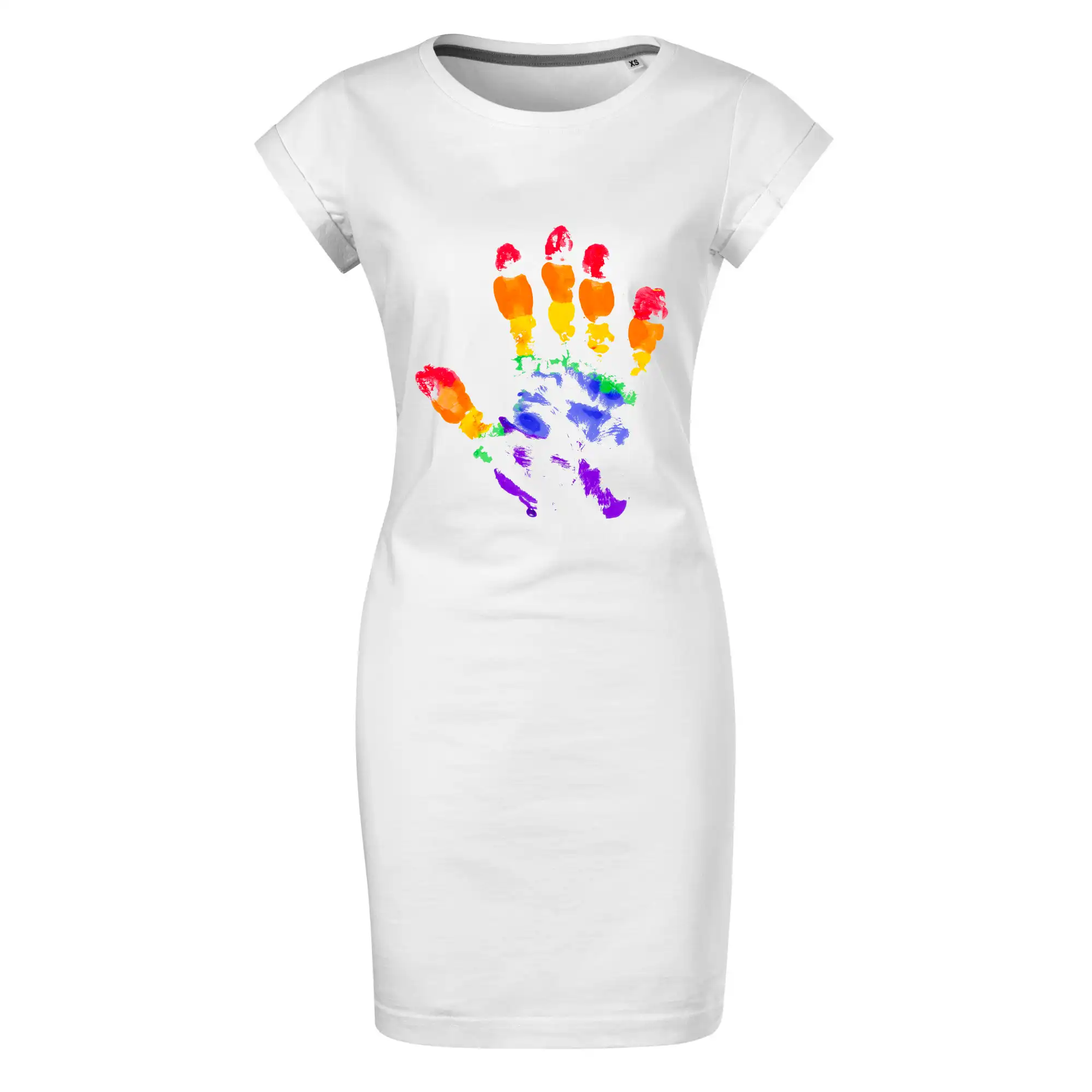 Tričká pre LGBT a Queer komunitu - LGBT hand print - Tričko Šaty FREEDOM