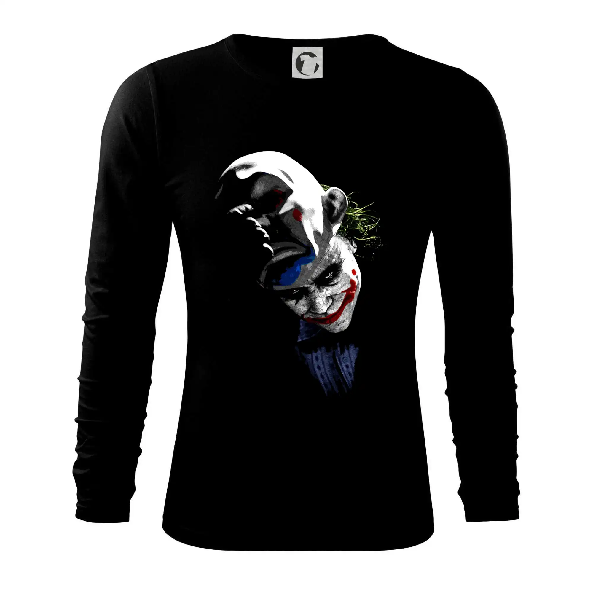 Grafické tričká - Joker - hlava - Tričko s dlhým rukávom FIT-T long sleeve