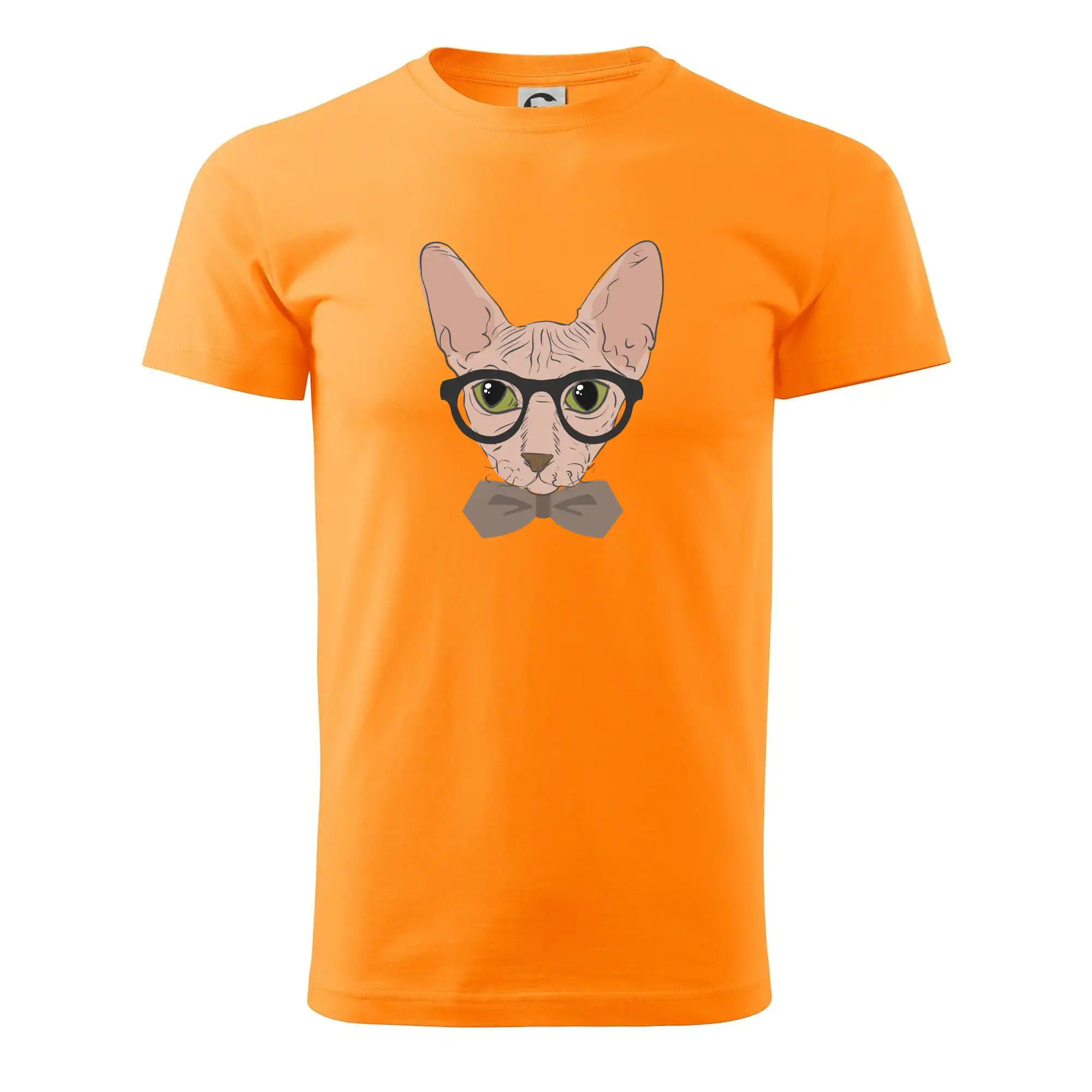 Vtipná tričká s mačkou - Hipster sphynx - Pánske tričko nižšej gramáže