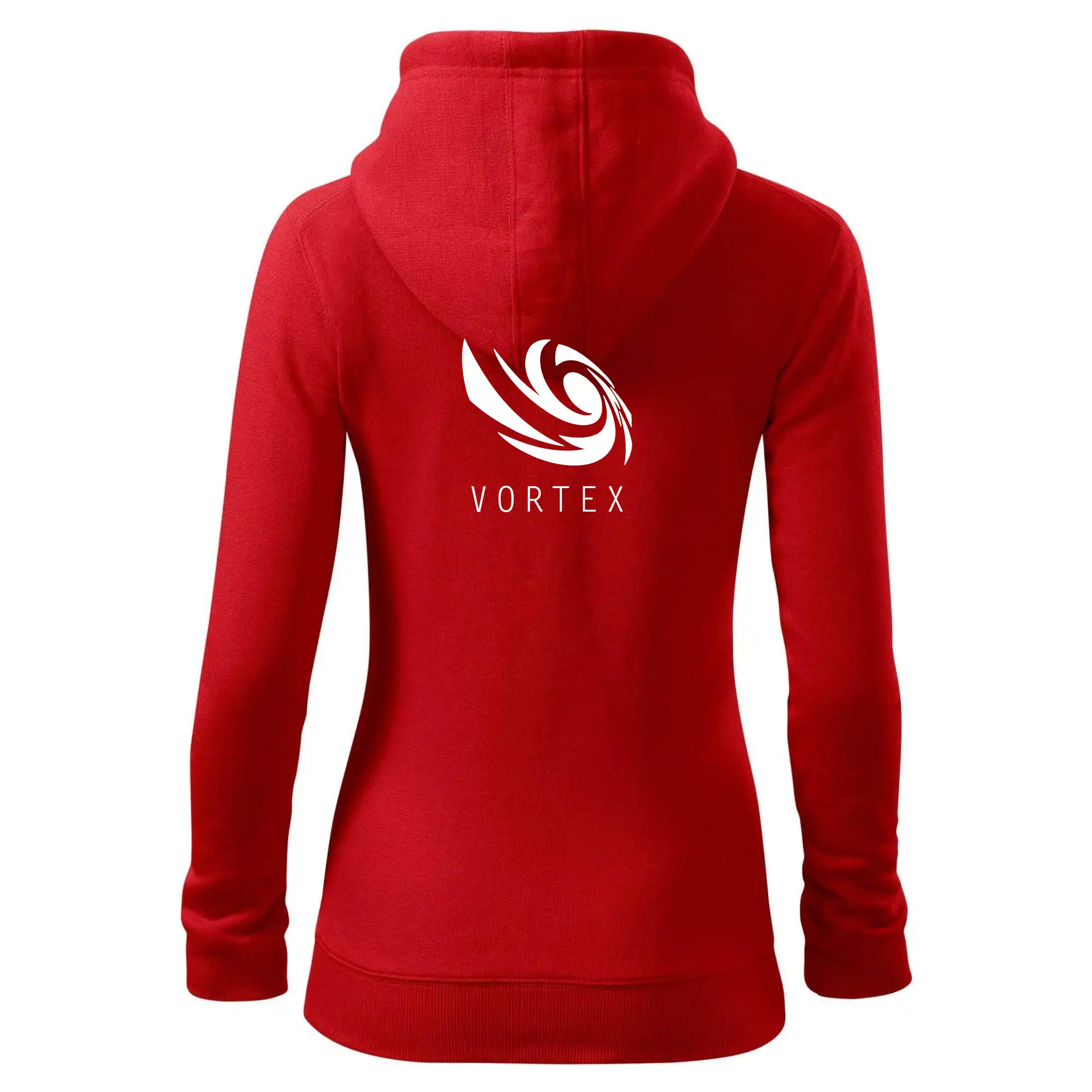 Tričká, mikiny a šiltovky pre Youtubery - Vortex logo jednofarebné - Mikina dámska trendy zipper s kapucňou