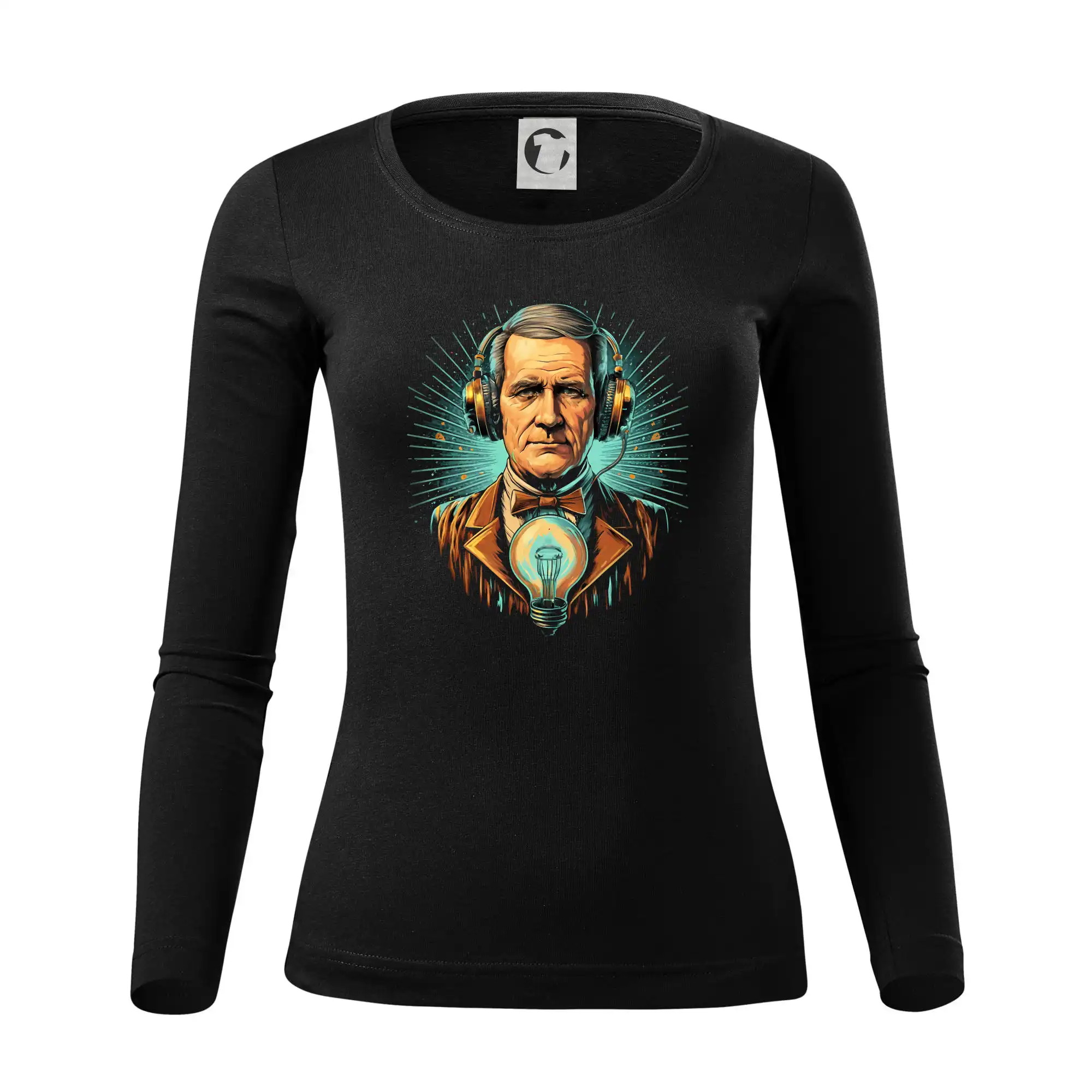 Edison DJ - Dámske tričko FIT-T LS - zužené