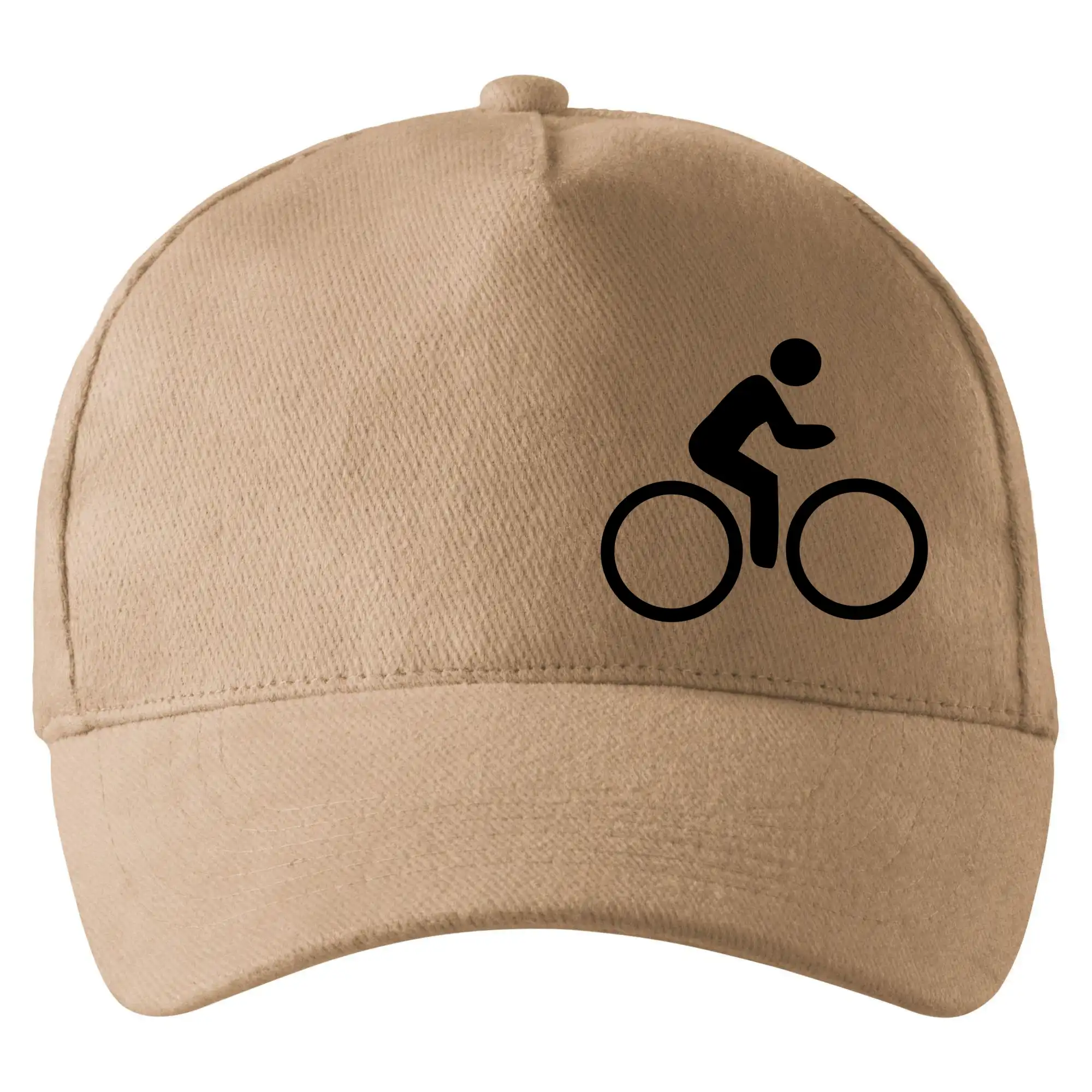Tričko ako darček pre cyklistu - Mapa ČR + kolo na prsu - Šiltovka so zahnutým šiltom a mosaznou sponou