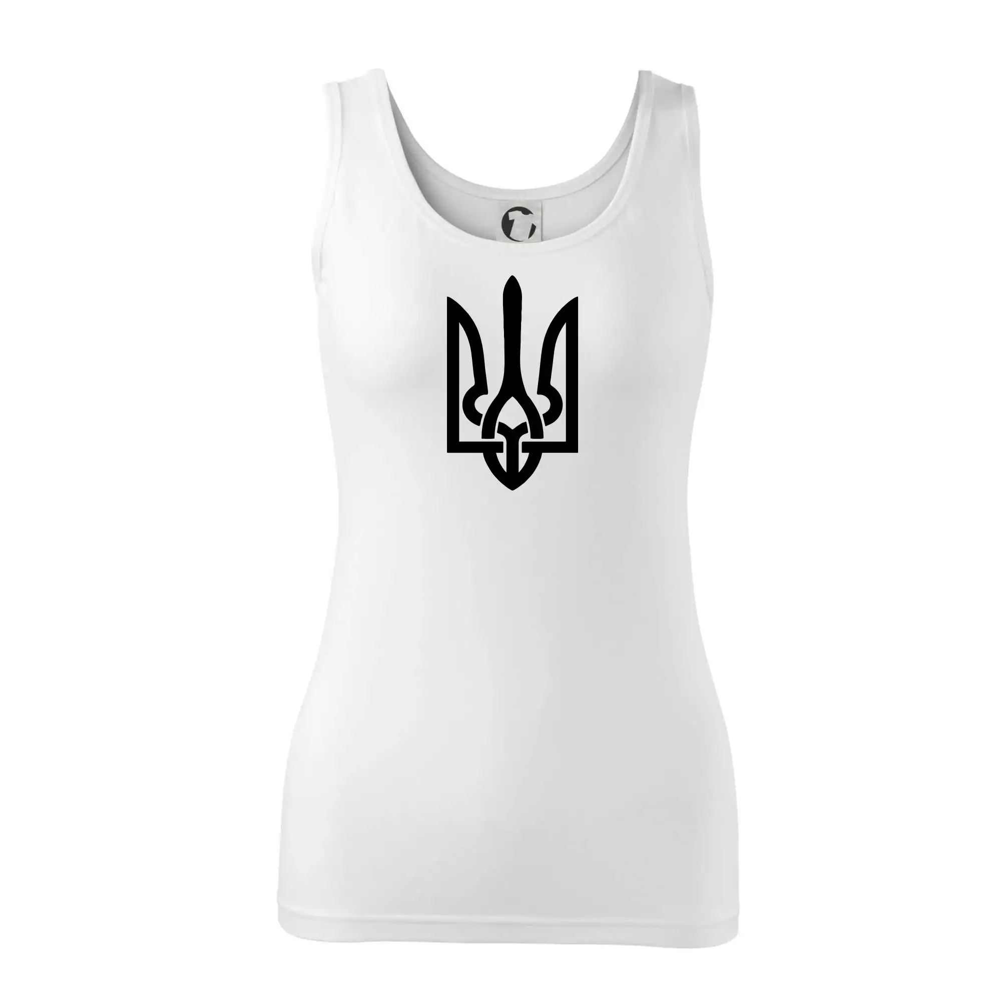 Tričká s vlajkou ukrajiny - Ukrajina trojzubec veľký - Dámske tielko