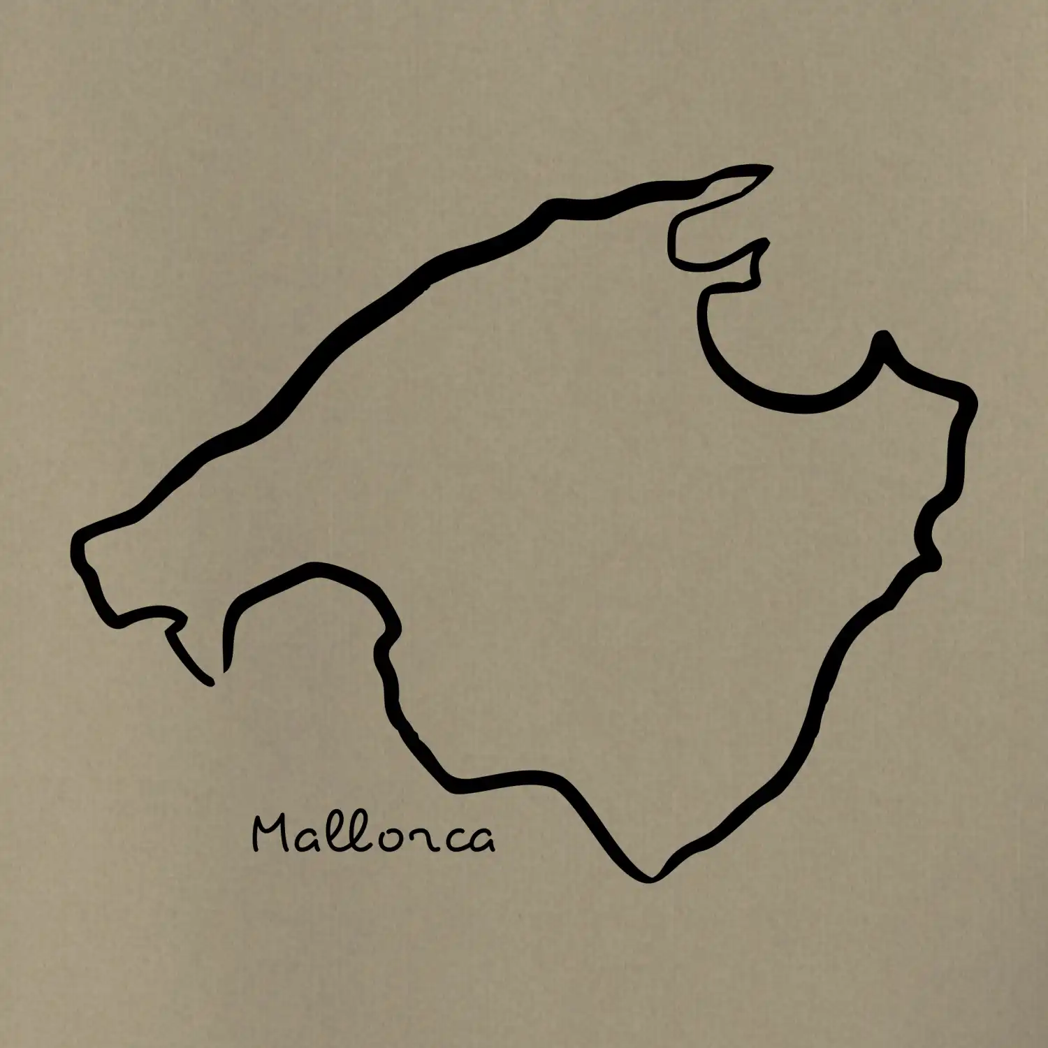 Mallorca - obrys ostrova