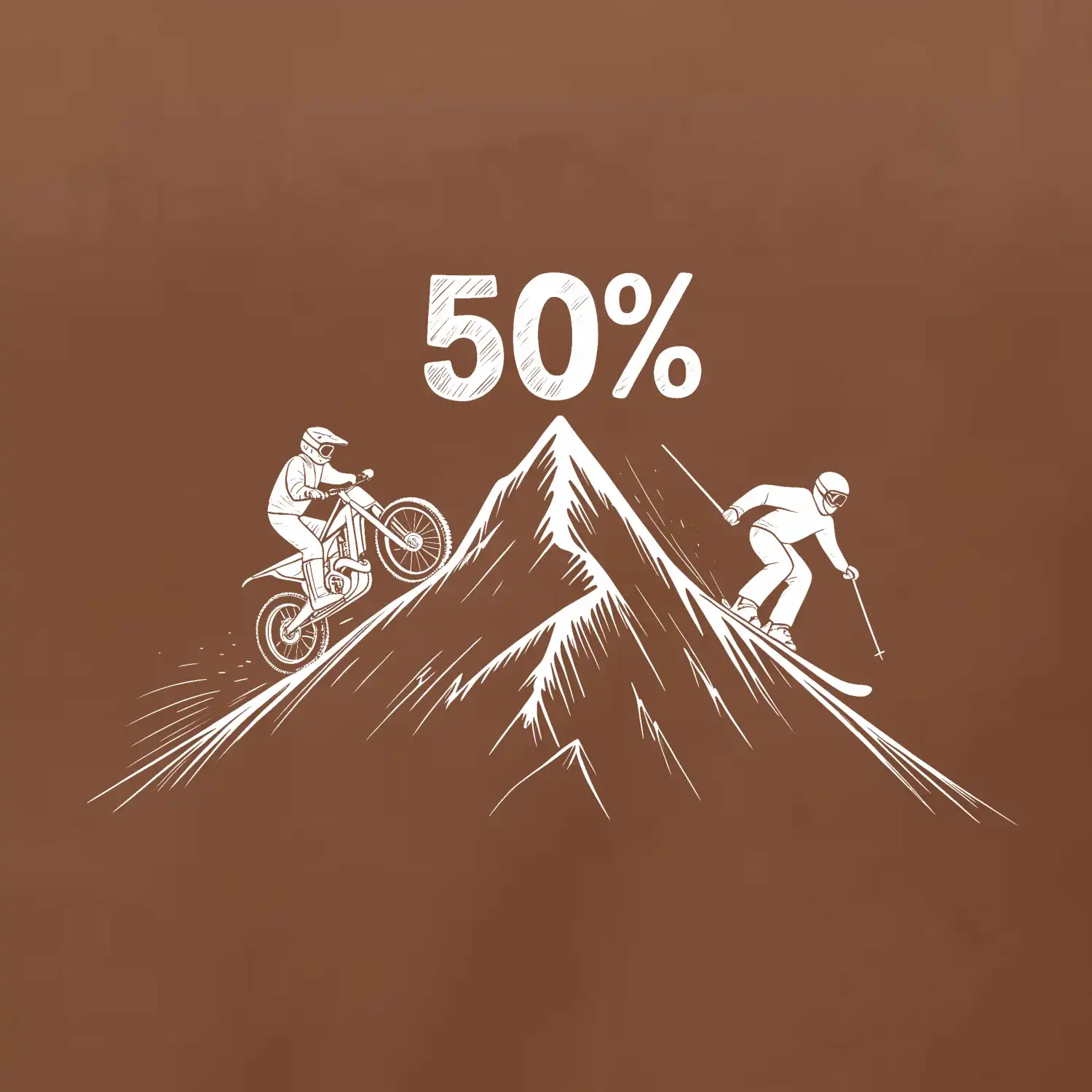 Narozeniny motorkář enduro a lyžař 50