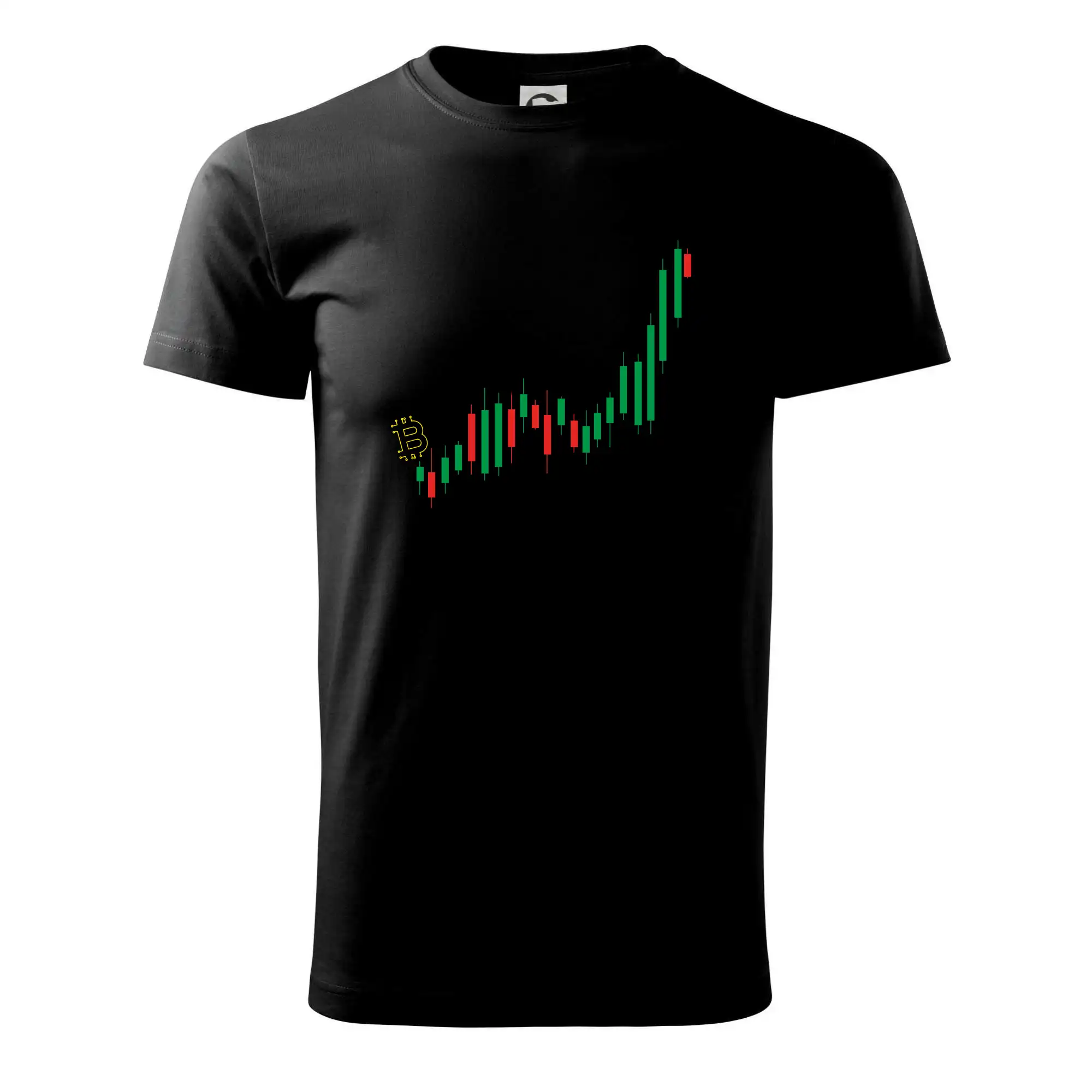Bitcoin candle bar - Klasické pánske tričko vyššej gramáže