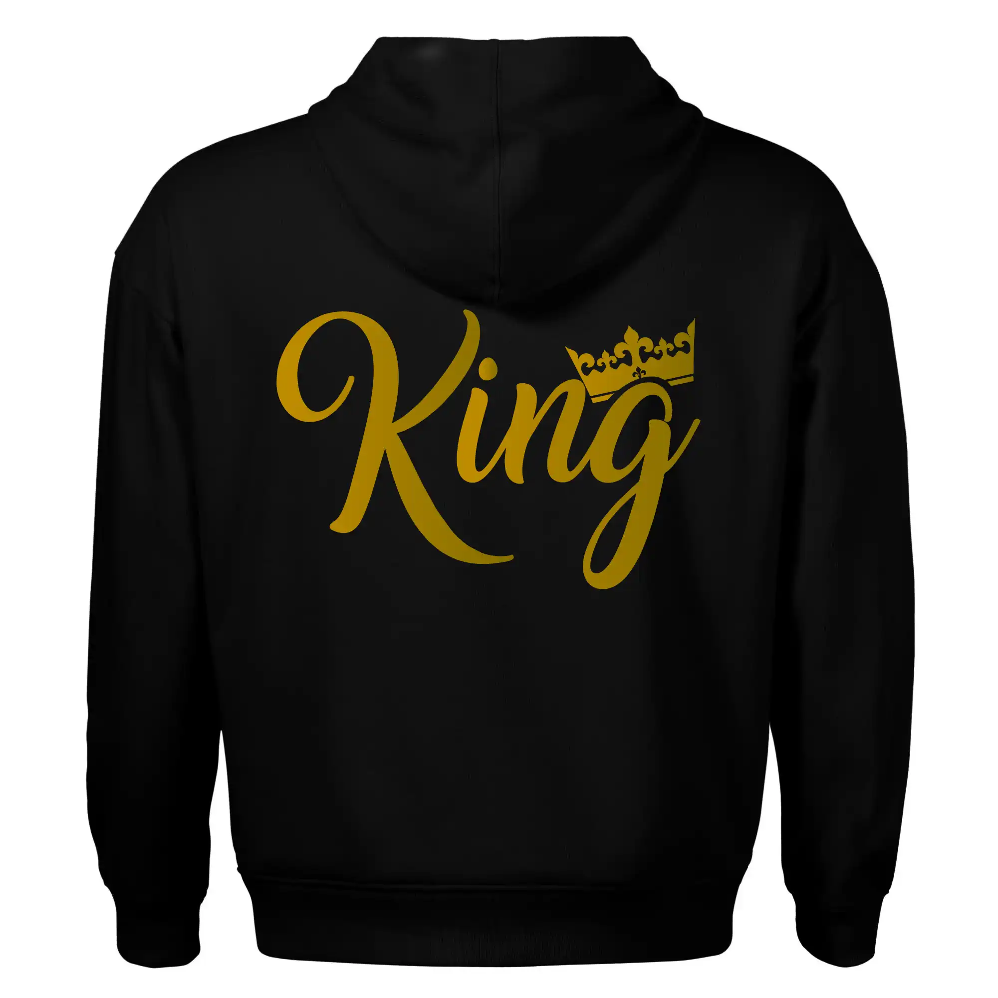 Rodinné tričká - King Queen Rodinná zlatá - Oversized mikina pánska Moon - kratšia + širšia
