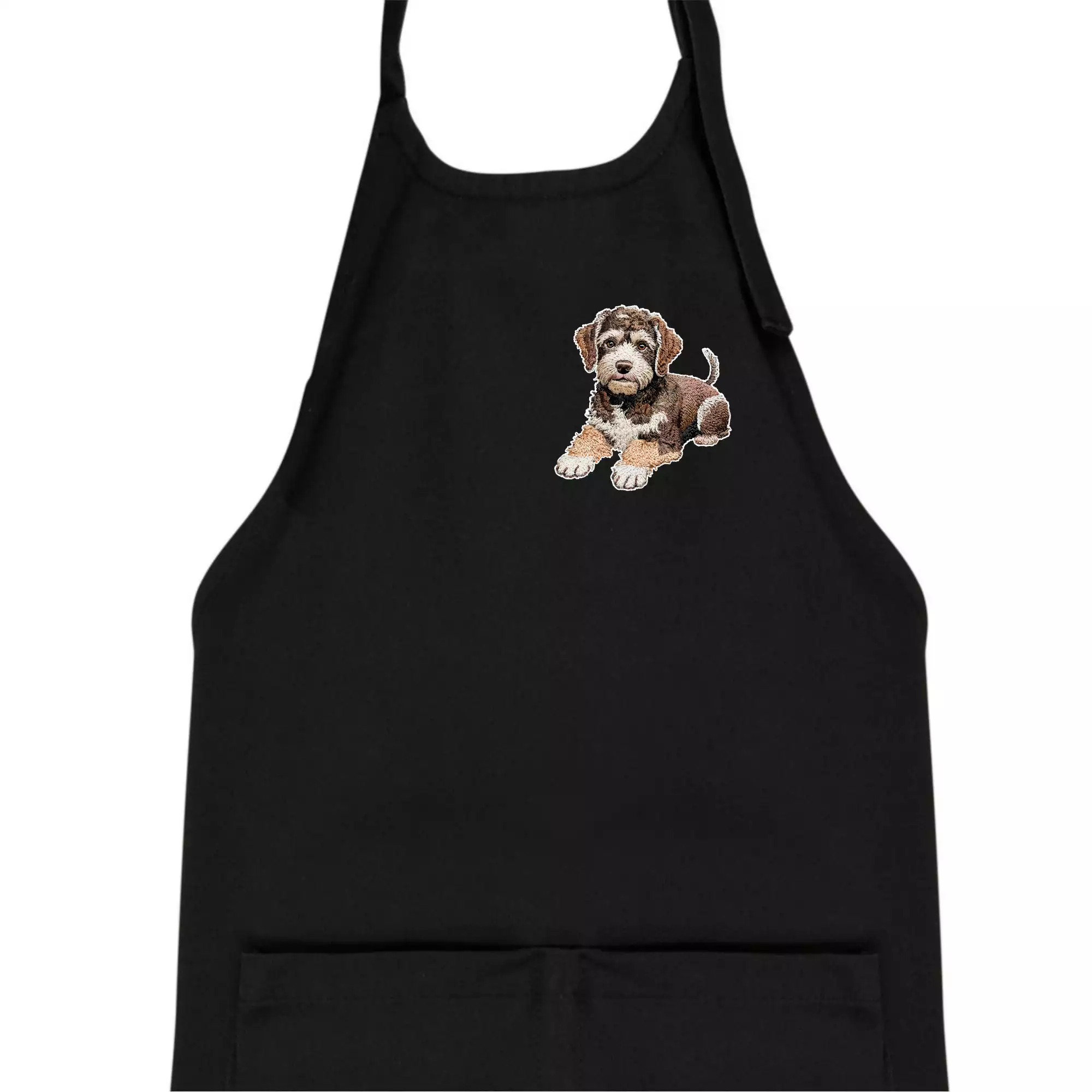 Lagotto romagnolo ležicí vyšívaný na prsu