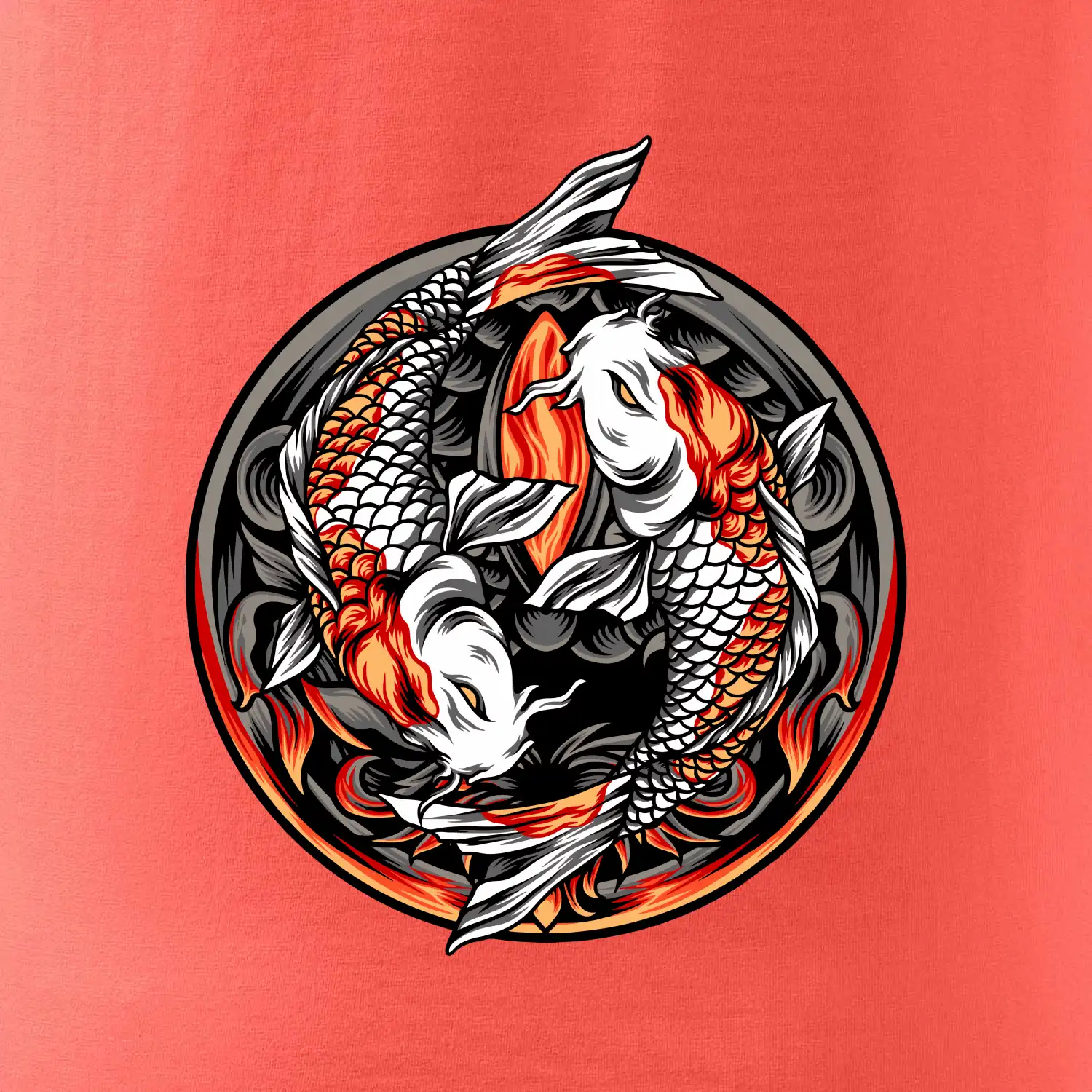 Yin & Yang Koi kapr - oranžový