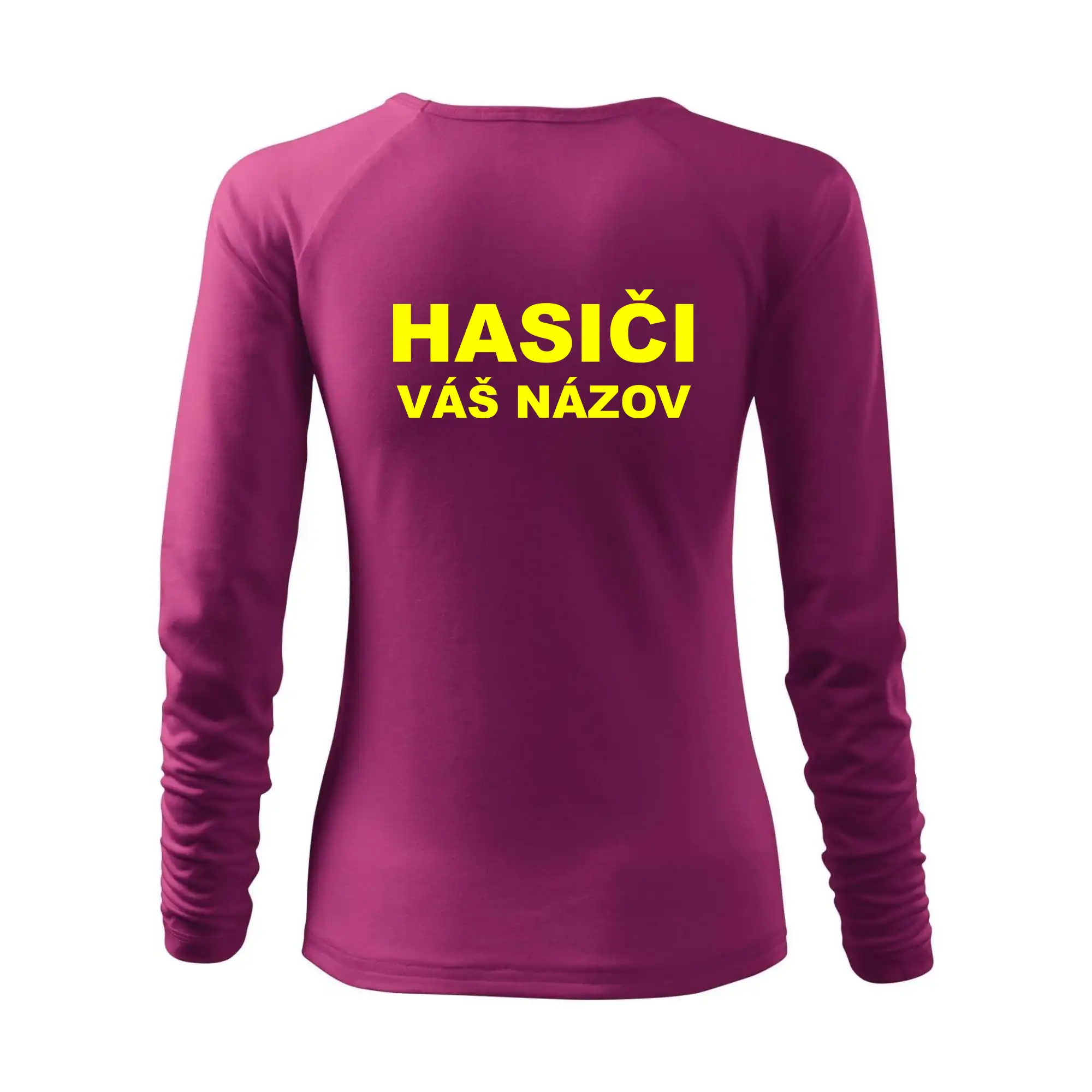 Hasiči - žltý nápis - váš názov zboru